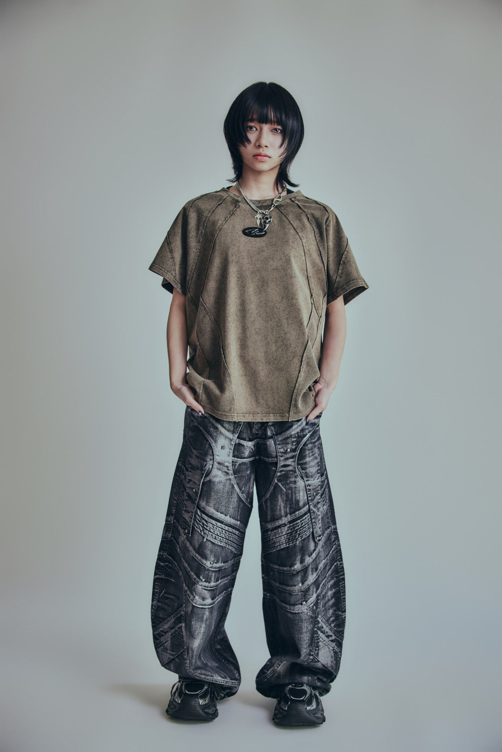 【P.N UNDERGROUND】ワッフル切替TEE (726407)