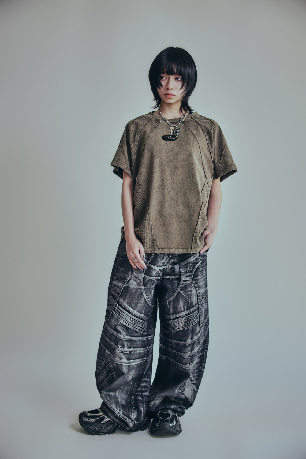 【P.N UNDERGROUND】ワッフル切替TEE (726407)