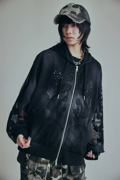 【P.N UNDERGROUND】メッシュZIPパーカー (726611)