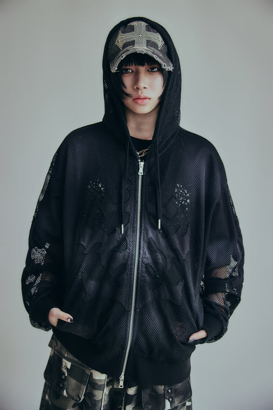 【P.N UNDERGROUND】メッシュZIPパーカー (726611)