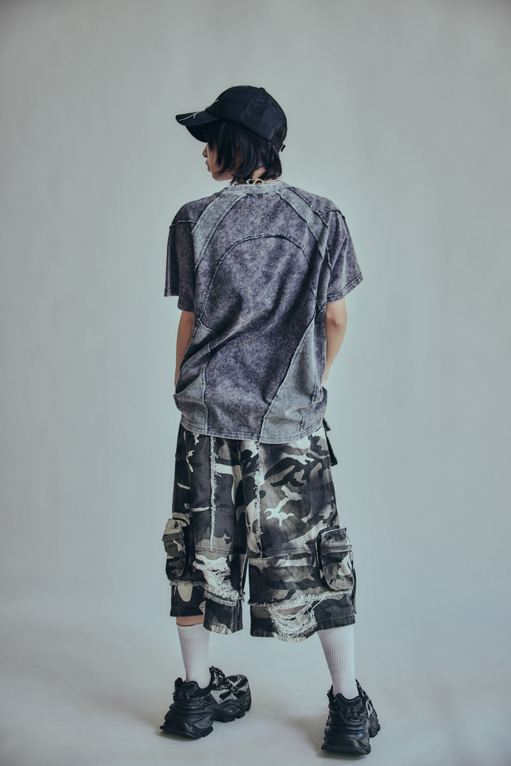【P.N UNDERGROUND】ワッフル切替TEE (726407)