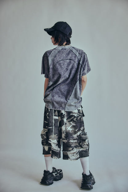 【P.N UNDERGROUND】ワッフル切替TEE (726407)