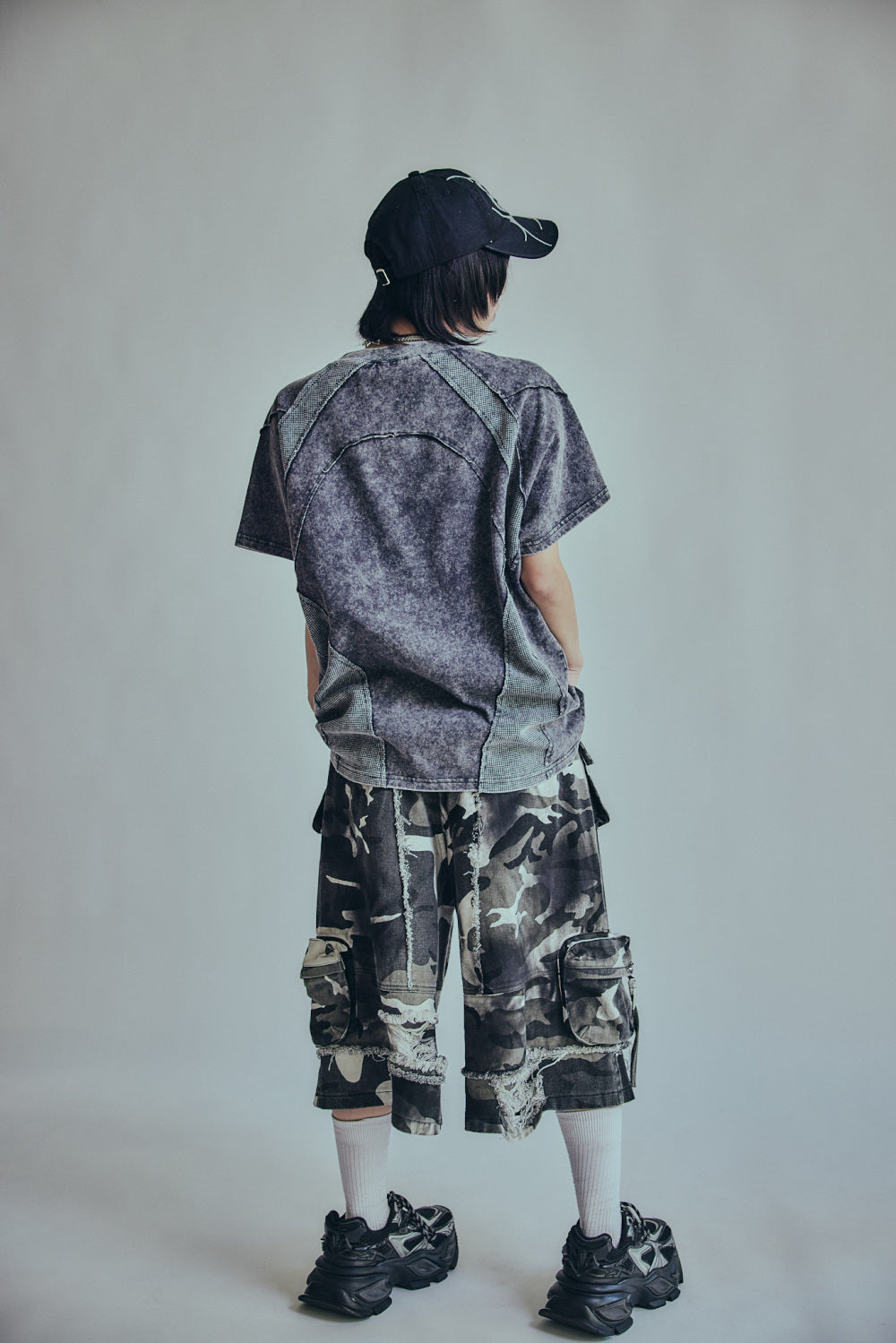【P.N UNDERGROUND】ワッフル切替TEE (726407)