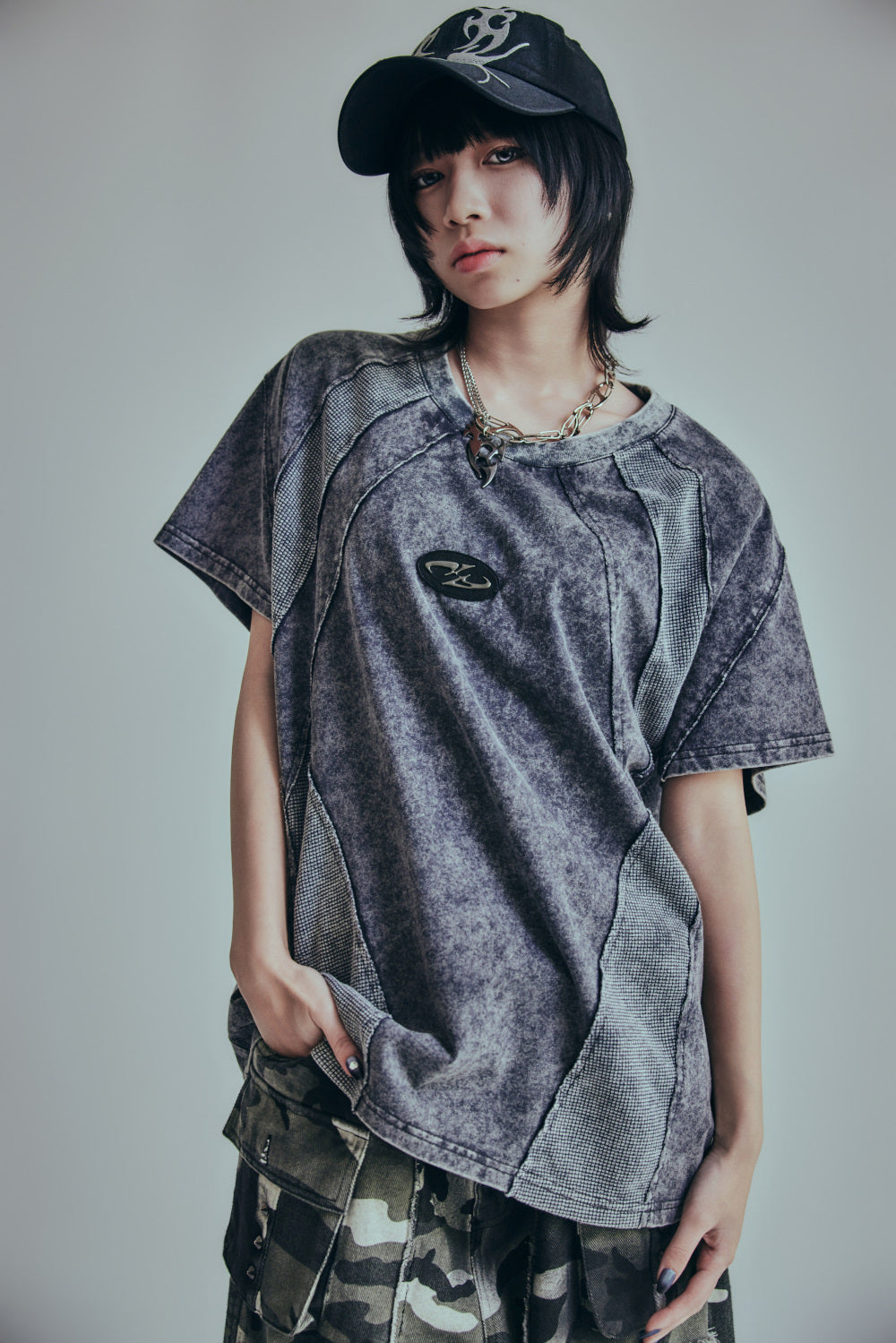 【P.N UNDERGROUND】ワッフル切替TEE (726407)