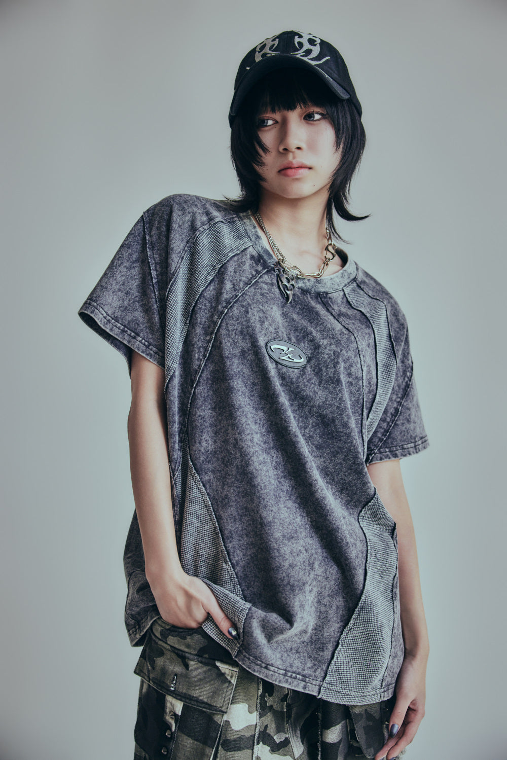 【P.N UNDERGROUND】ワッフル切替TEE (726407)