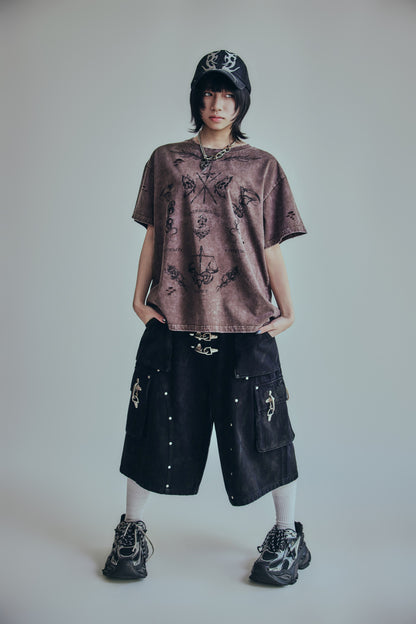 【P.N UNDERGROUND】TATTOOダメージTEE (726405)