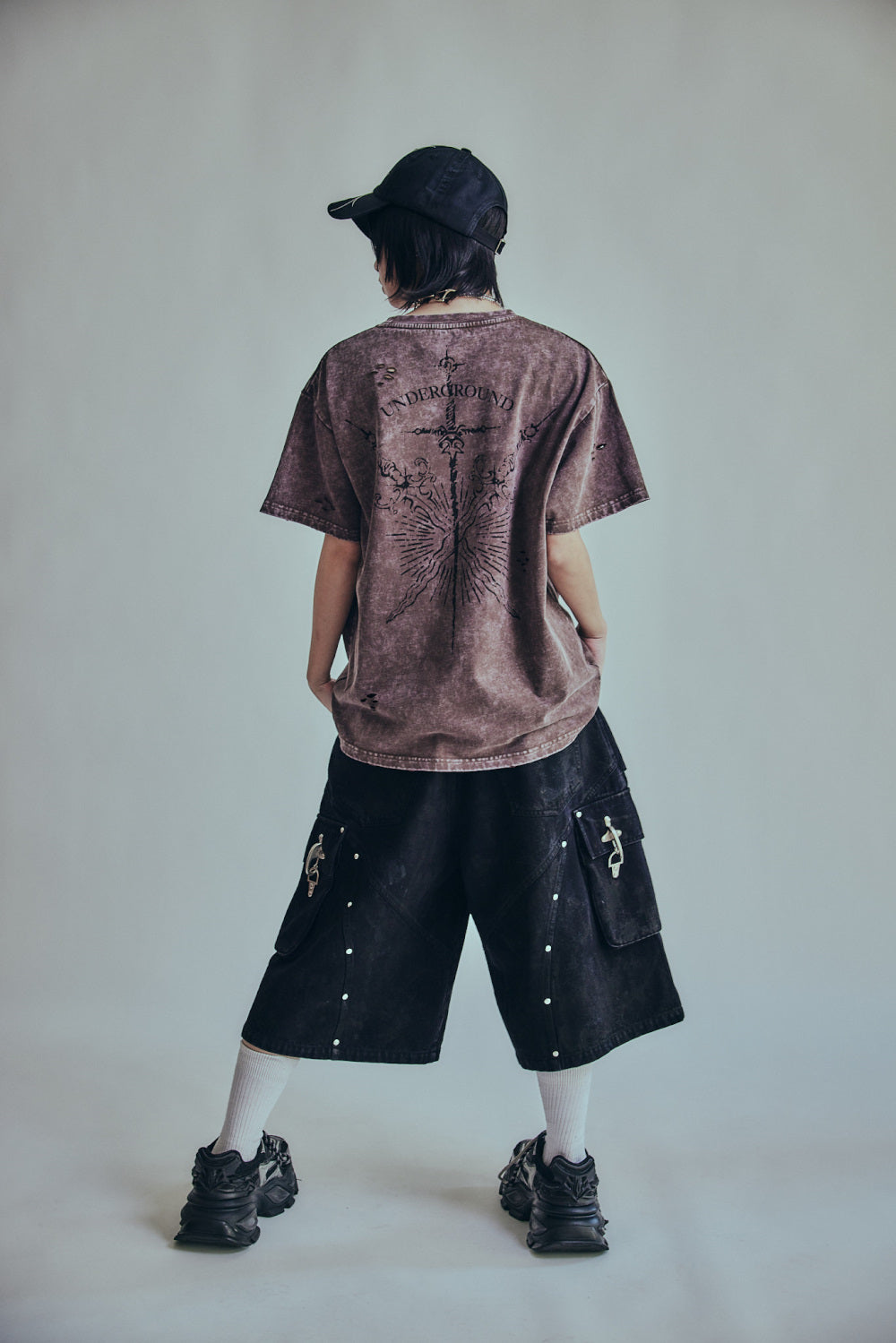 【P.N UNDERGROUND】TATTOOダメージTEE (726405)