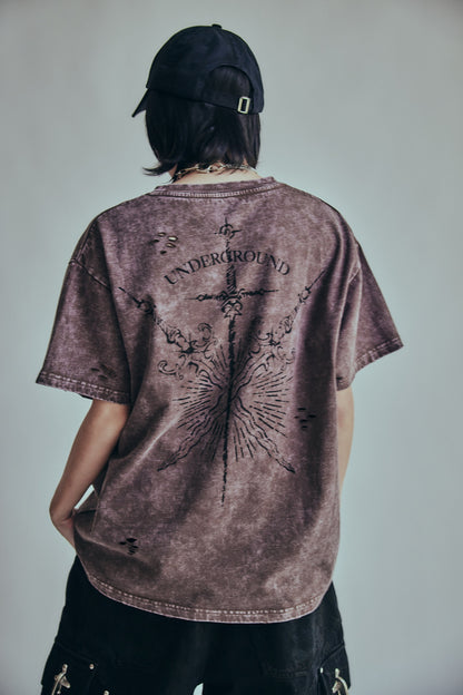 【P.N UNDERGROUND】TATTOOダメージTEE (726405)