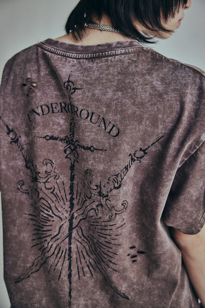 【P.N UNDERGROUND】TATTOOダメージTEE (726405)