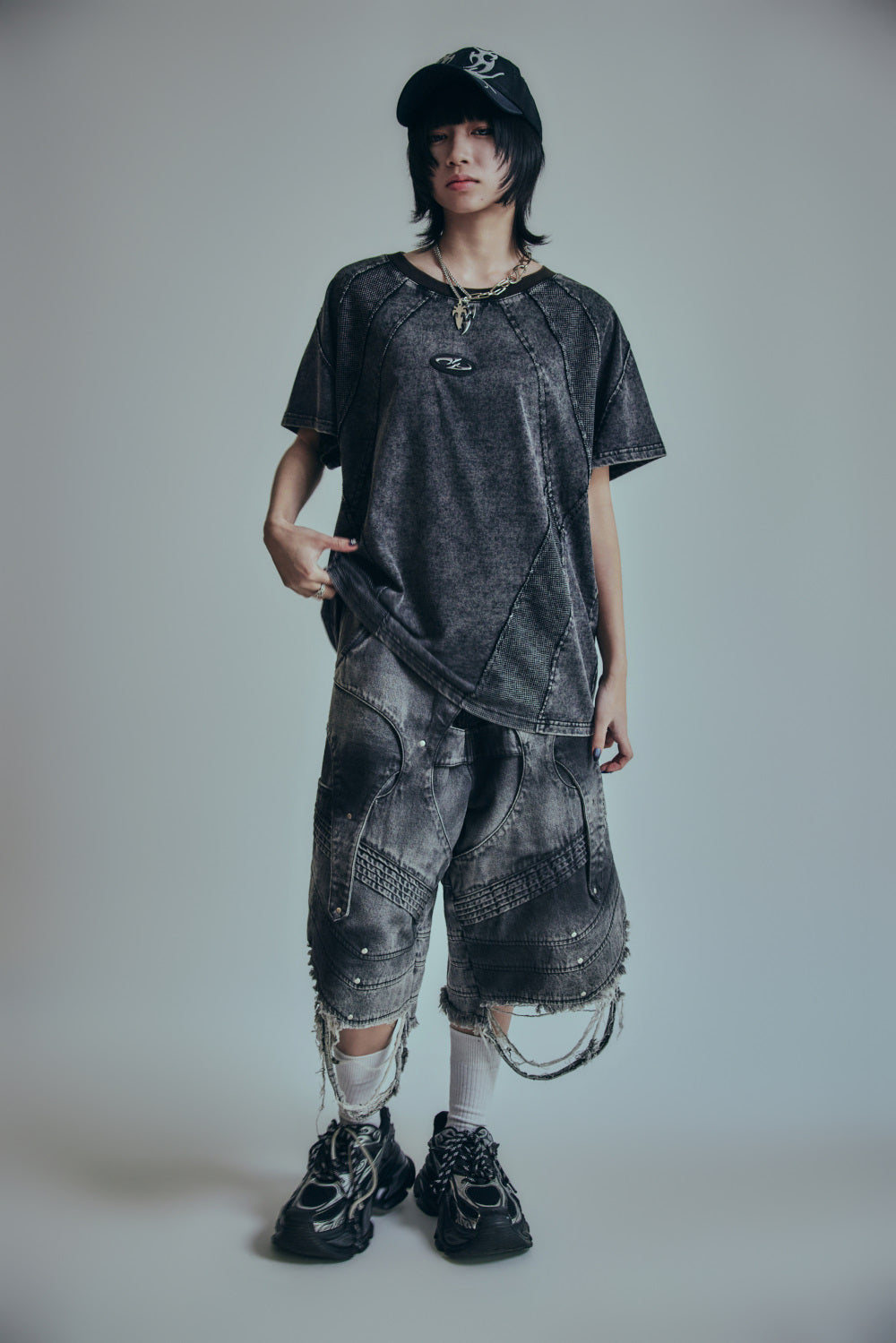 【P.N UNDERGROUND】ワッフル切替TEE (726407)