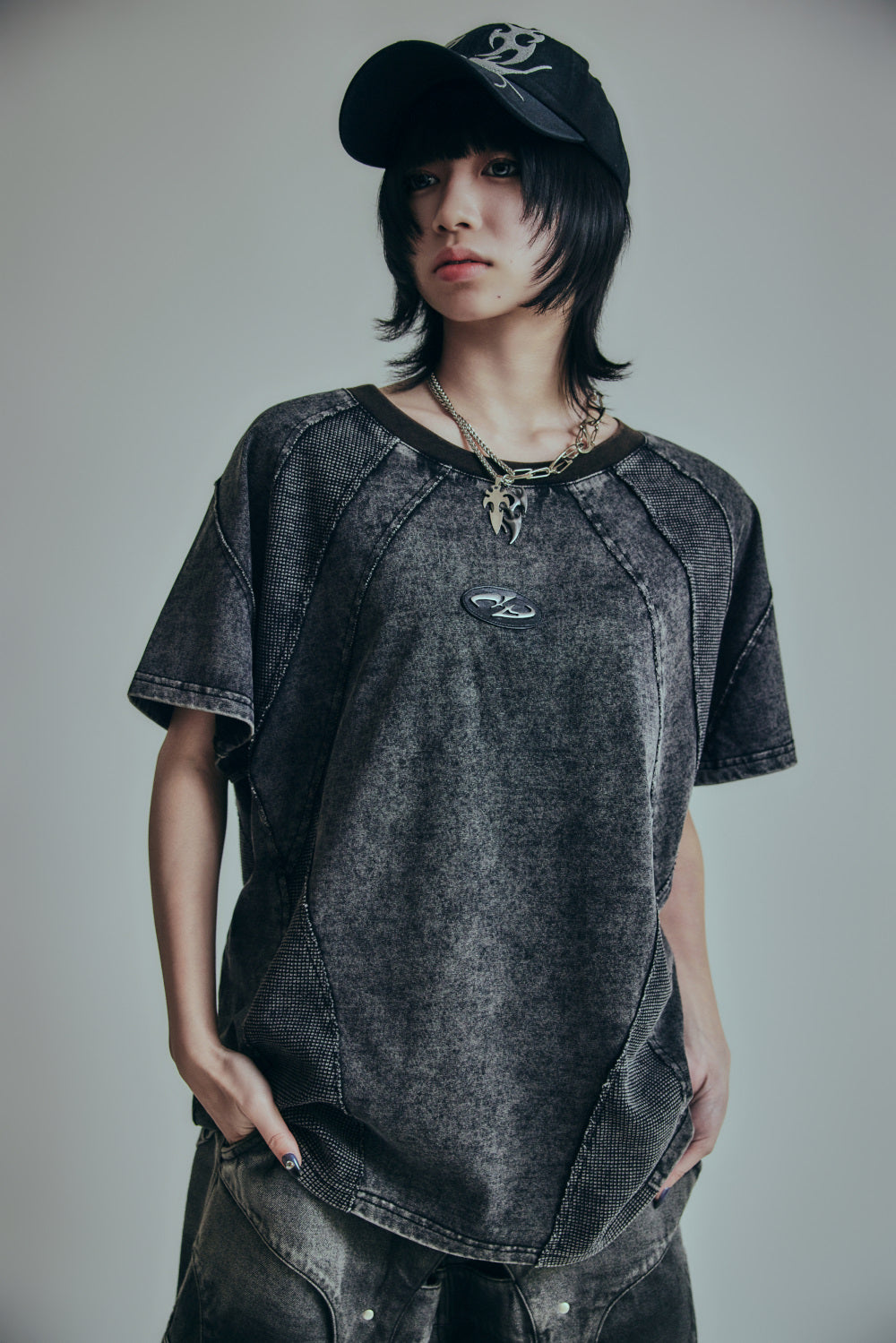 【P.N UNDERGROUND】ワッフル切替TEE (726407)