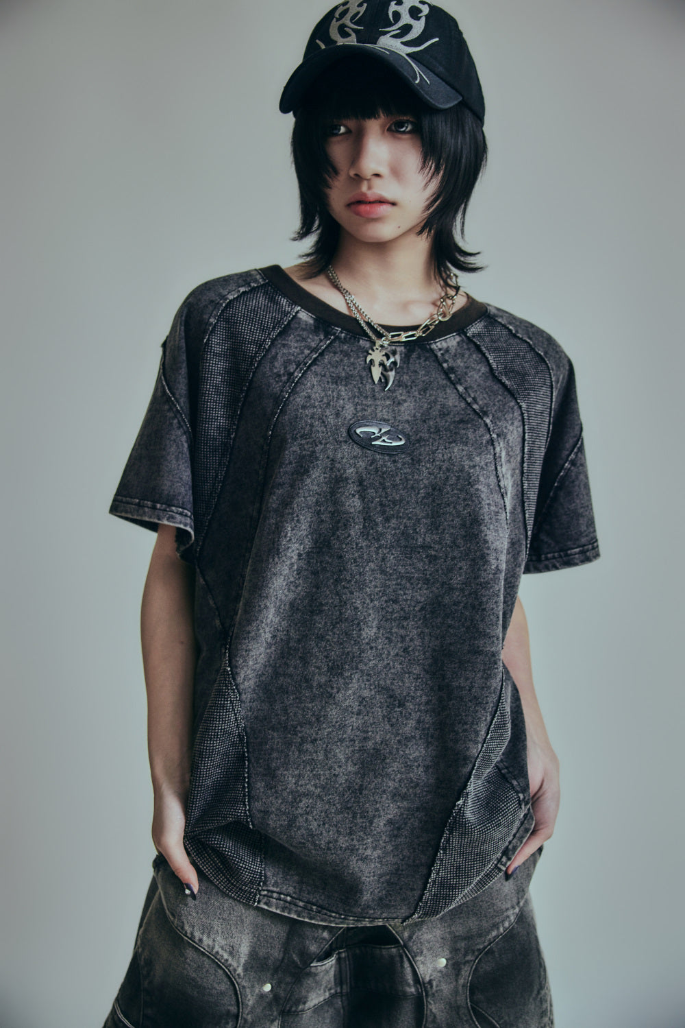 【P.N UNDERGROUND】ワッフル切替TEE (726407)