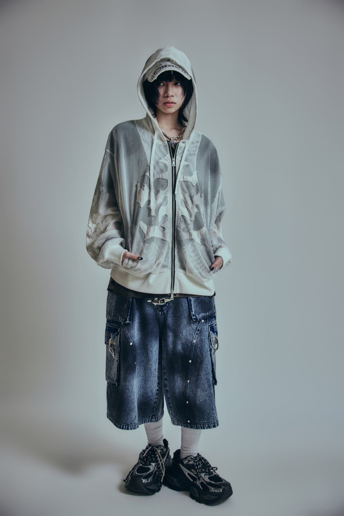 【P.N UNDERGROUND】メッシュZIPパーカー (726611)