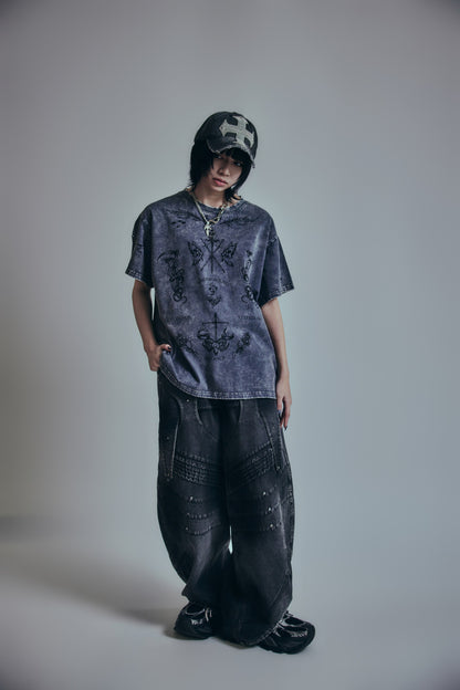 【P.N UNDERGROUND】TATTOOダメージTEE (726405)