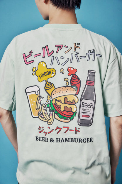 【YOIDORE】ビールとジャンクフード TEE (826235)