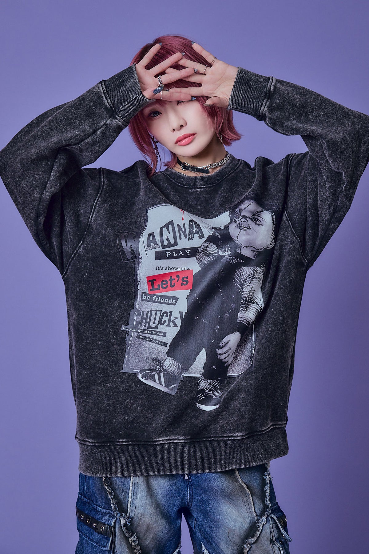【Y.e(J)ow】CHUCKY チャッキー クルーネックスウェット (136414)