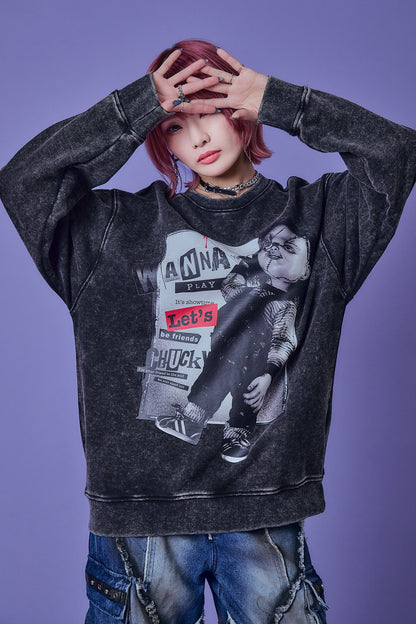 【Y.e(J)ow】CHUCKY チャッキー クルーネックスウェット (136414)