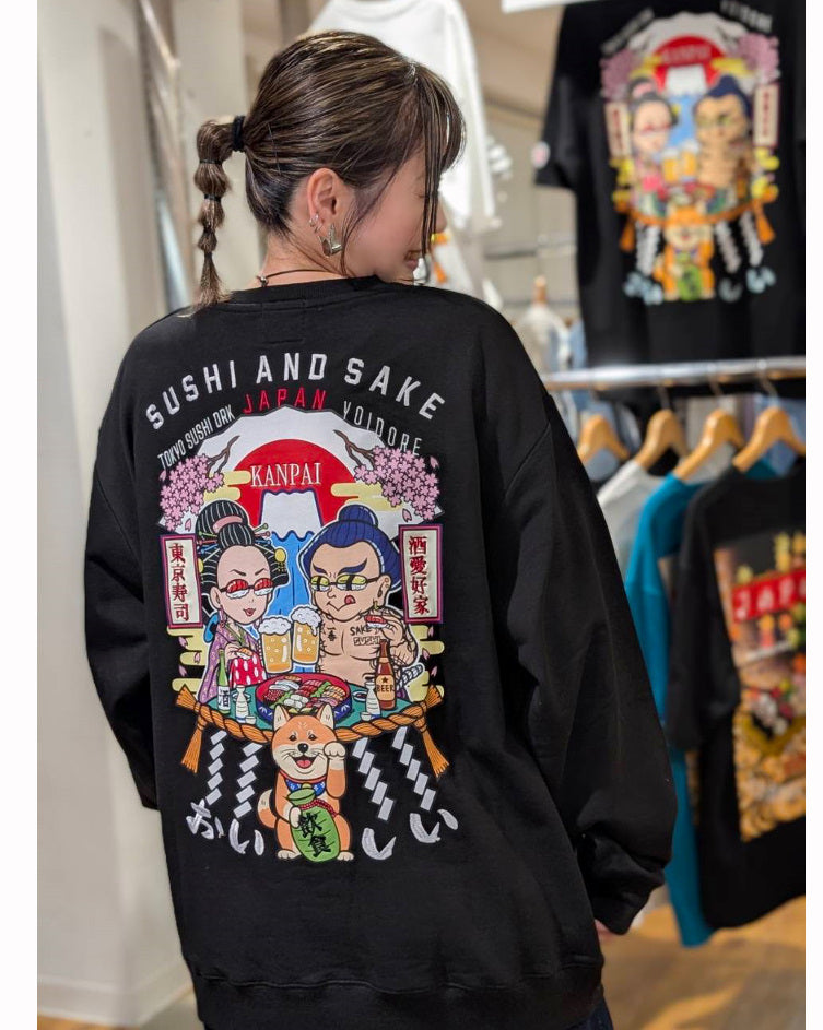 【YOIDORE】 東京スシダラケ コラボ クルーネックスウェット (845611)