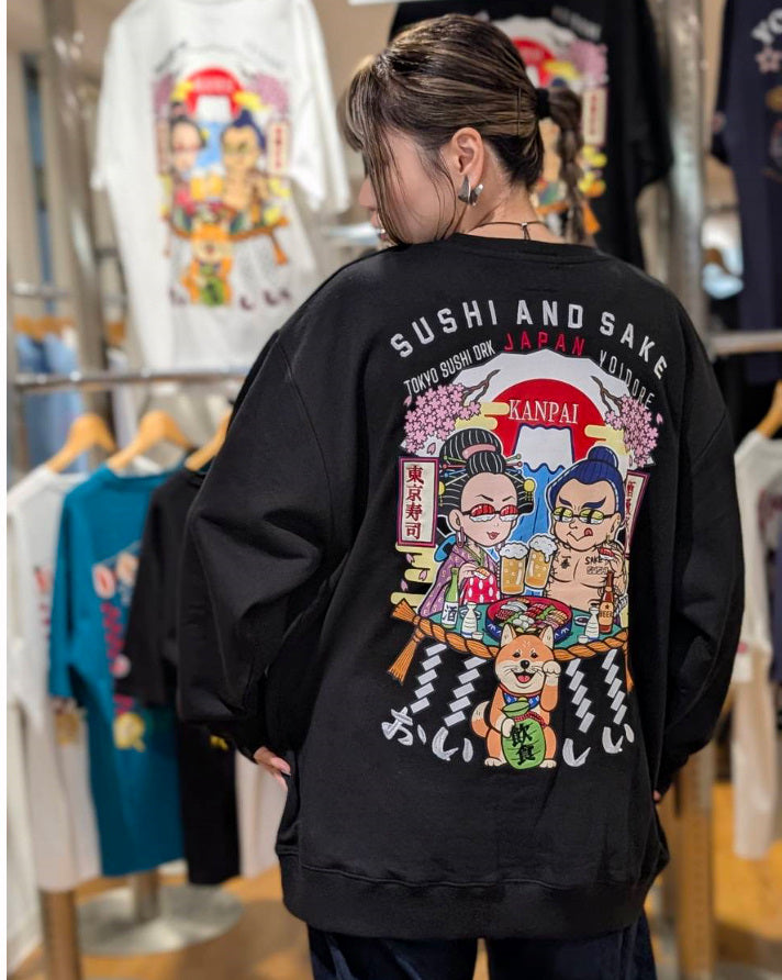 【YOIDORE】 東京スシダラケ コラボ クルーネックスウェット (845611)