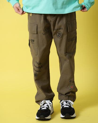 【YOIDORE】 ヴィンテージ栓抜き らくがき カーゴパンツ (816003)