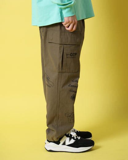 【YOIDORE】 ヴィンテージ栓抜き らくがき カーゴパンツ (816003)