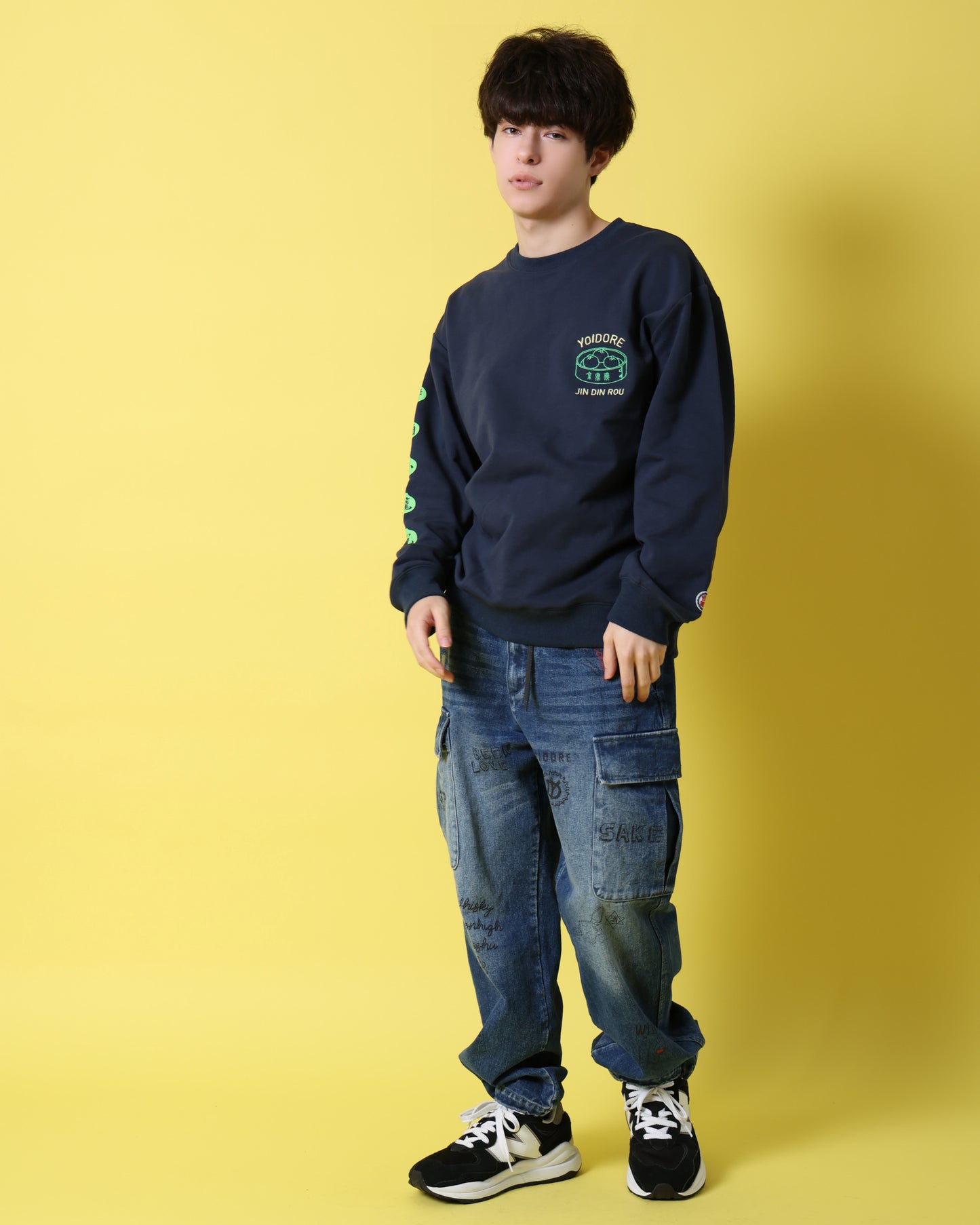 【YOIDORE】ジンディンロウ コラボ クルーネックスウェット (816604)