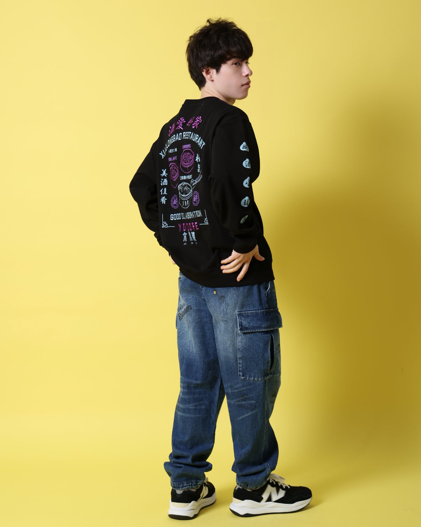 【YOIDORE】ジンディンロウ コラボ クルーネックスウェット (816604)