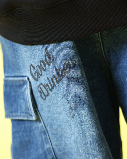 【YOIDORE】 ヴィンテージ栓抜き らくがき カーゴパンツ (816003)