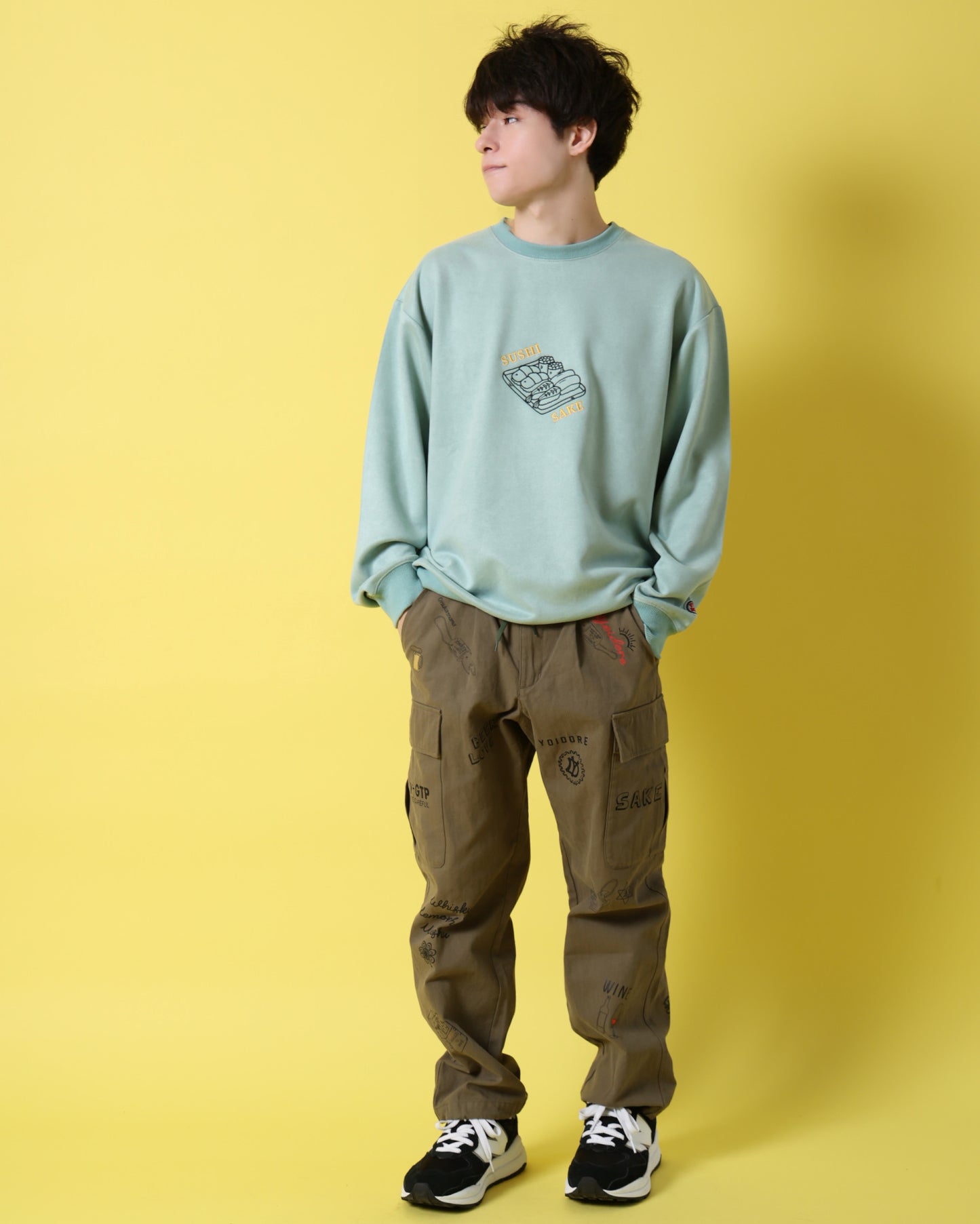 【YOIDORE】 鮨と酒 スエードタッチ クルーネック (816606)