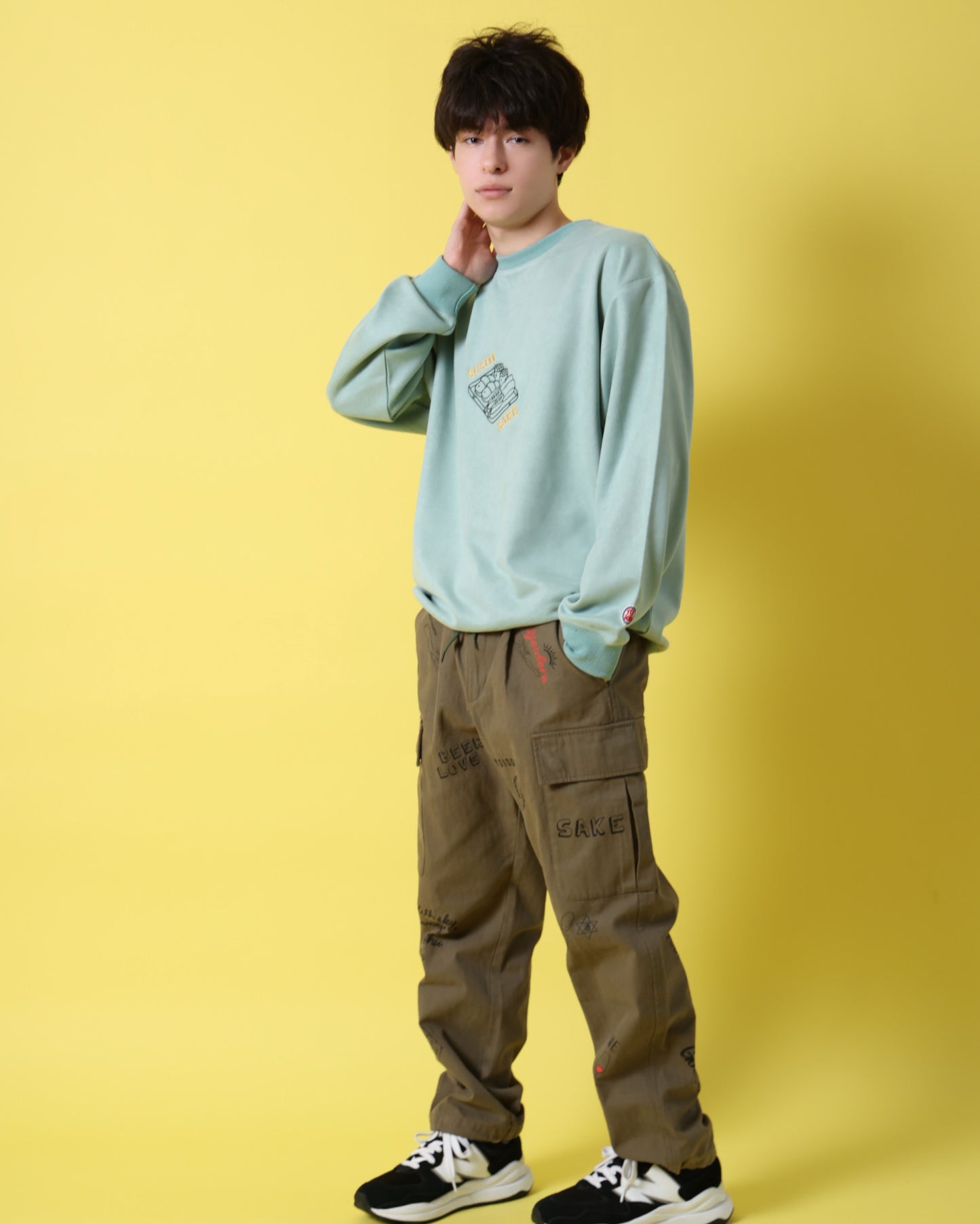 【YOIDORE】 鮨と酒 スエードタッチ クルーネック (816606)