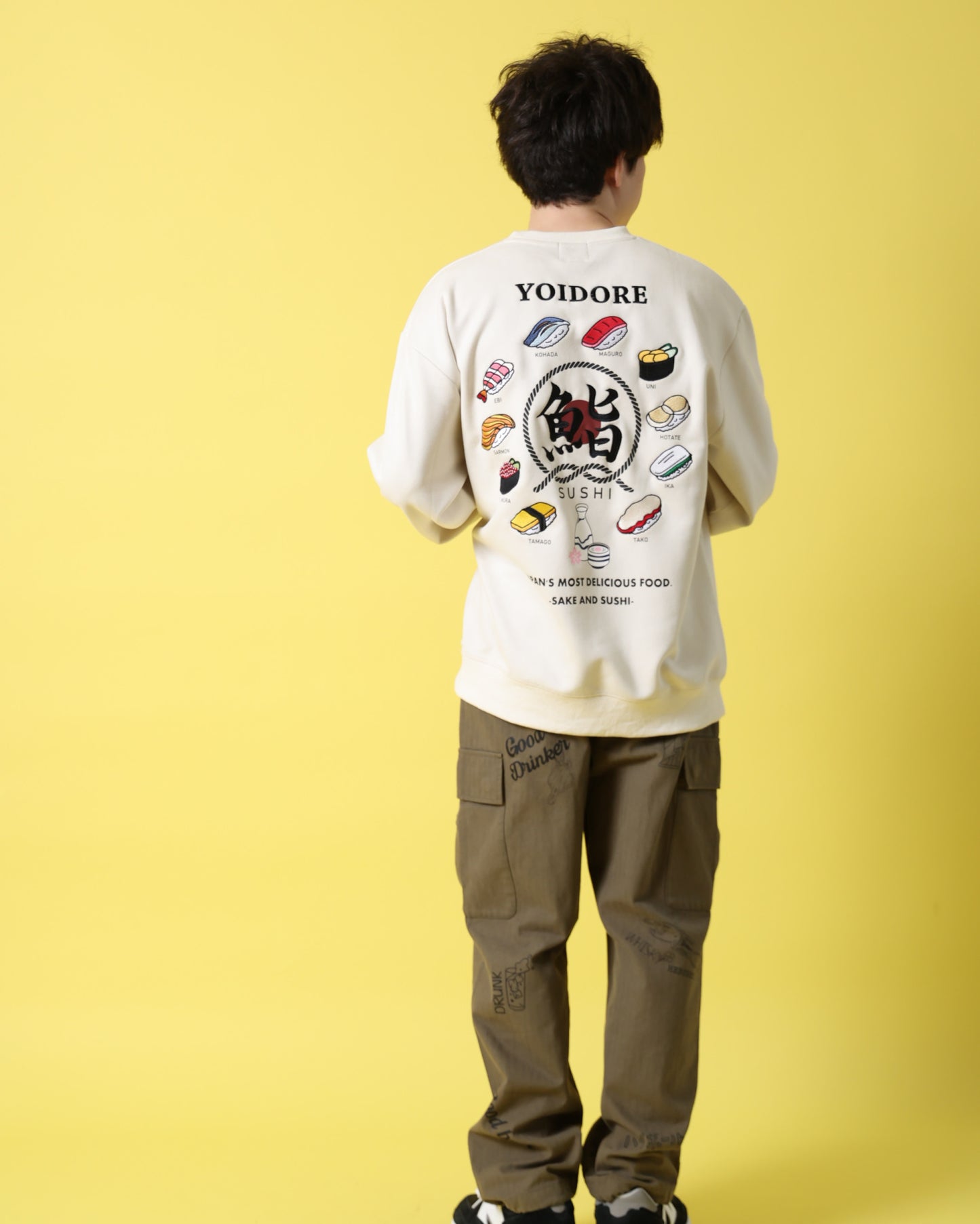 【YOIDORE】 鮨と酒 スエードタッチ クルーネック (816606)