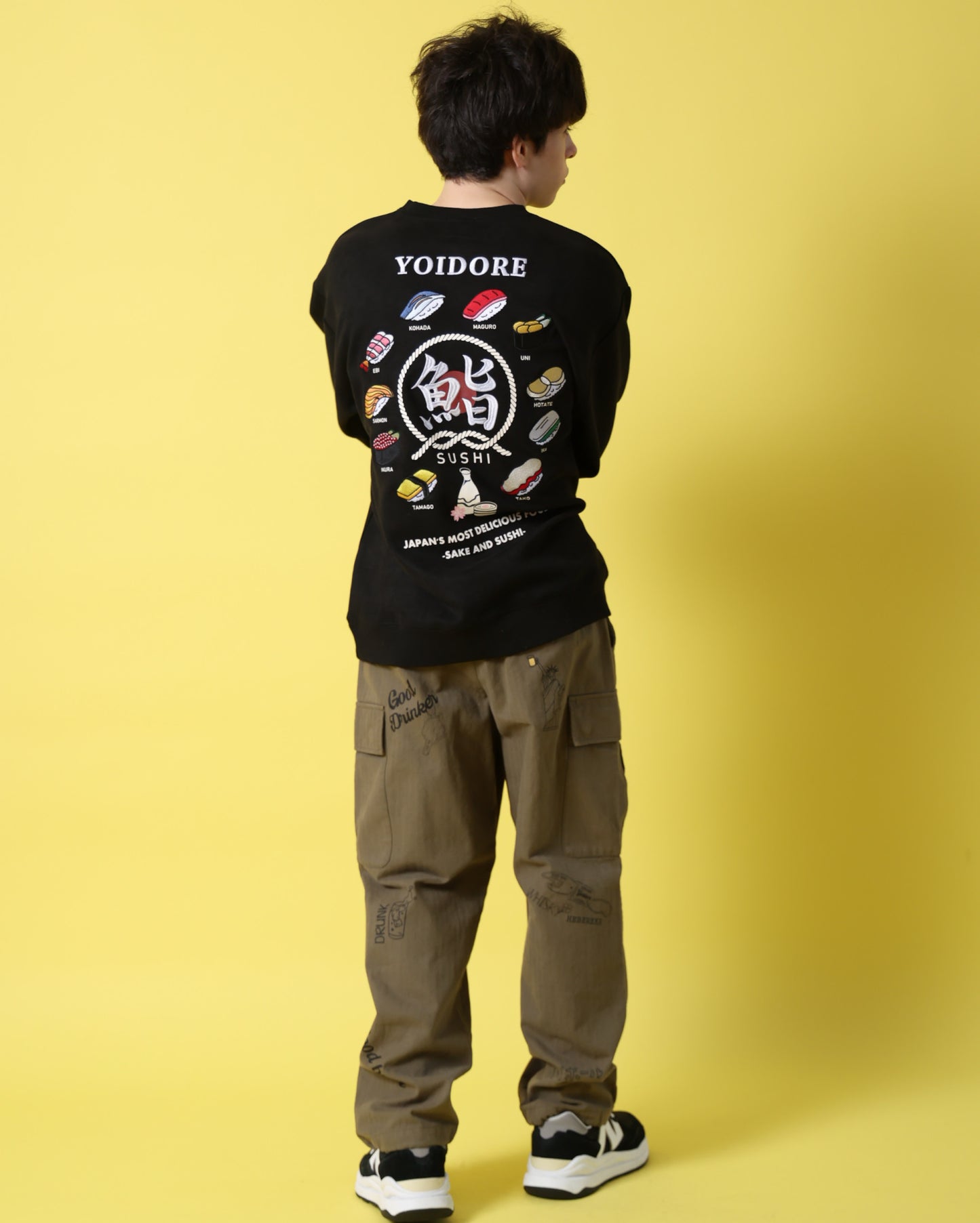 【YOIDORE】 鮨と酒 スエードタッチ クルーネック (816606)