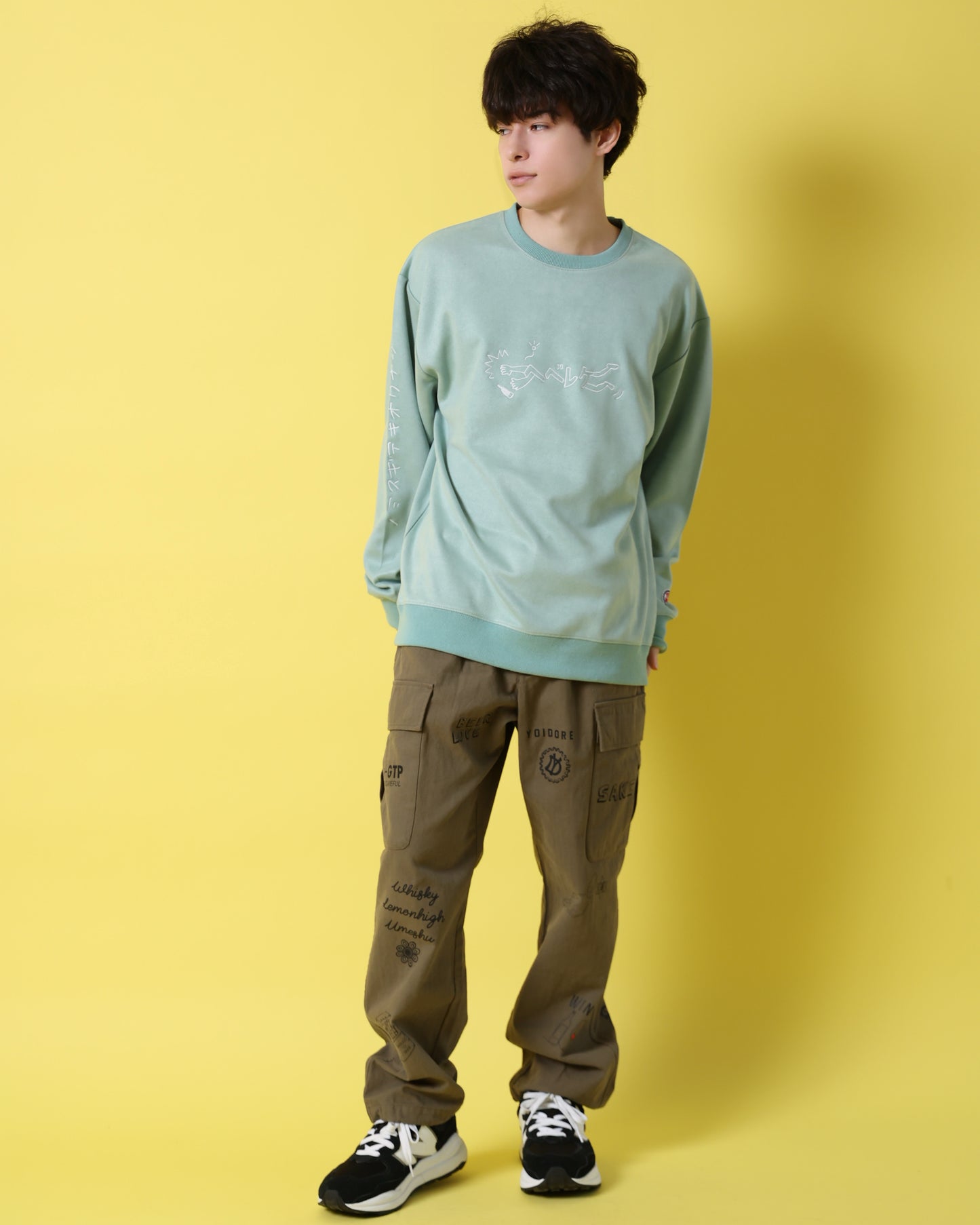 【YOIDORE】 ヘベレケ スエードタッチ クルーネック (816607)