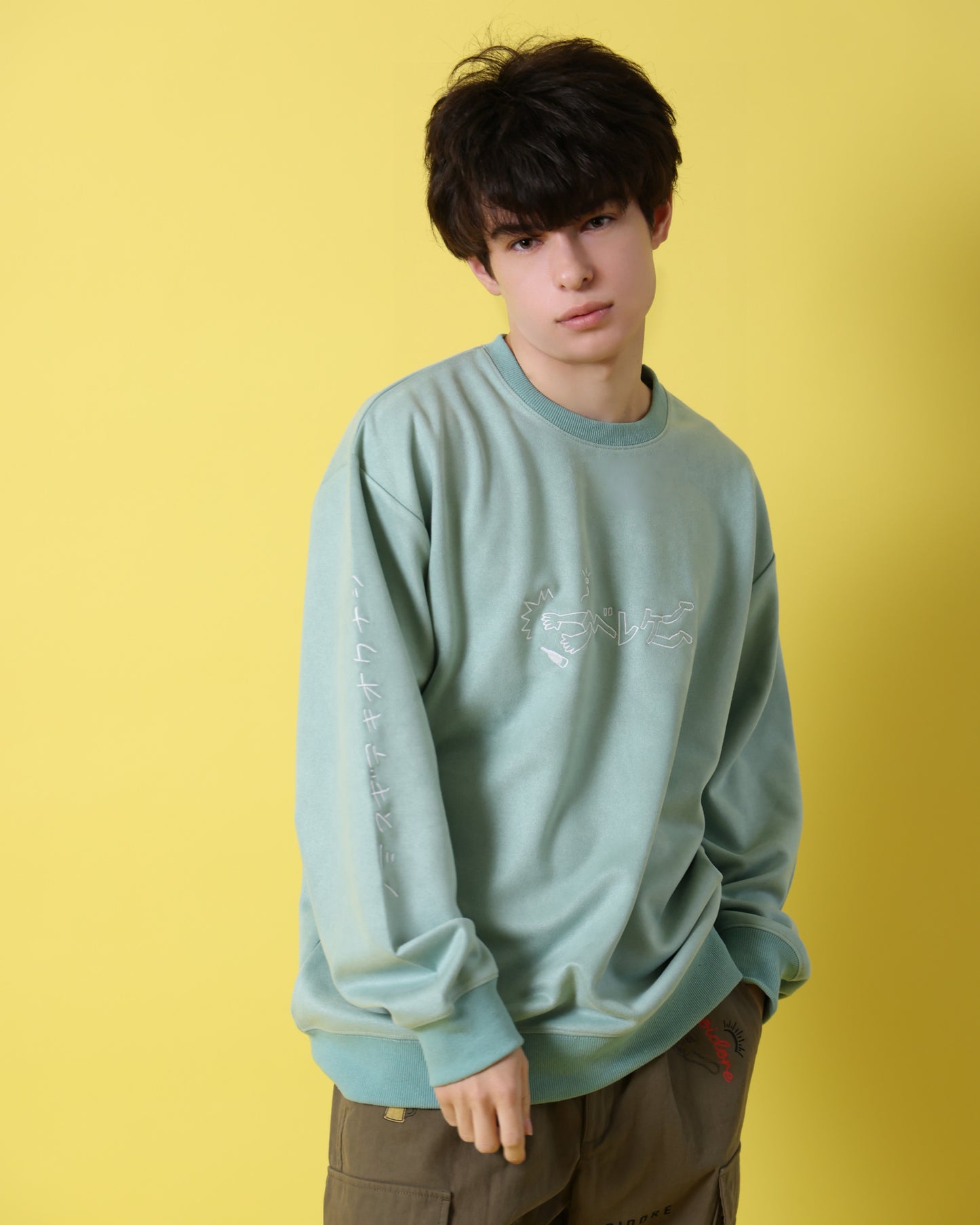 【YOIDORE】 ヘベレケ スエードタッチ クルーネック (816607)