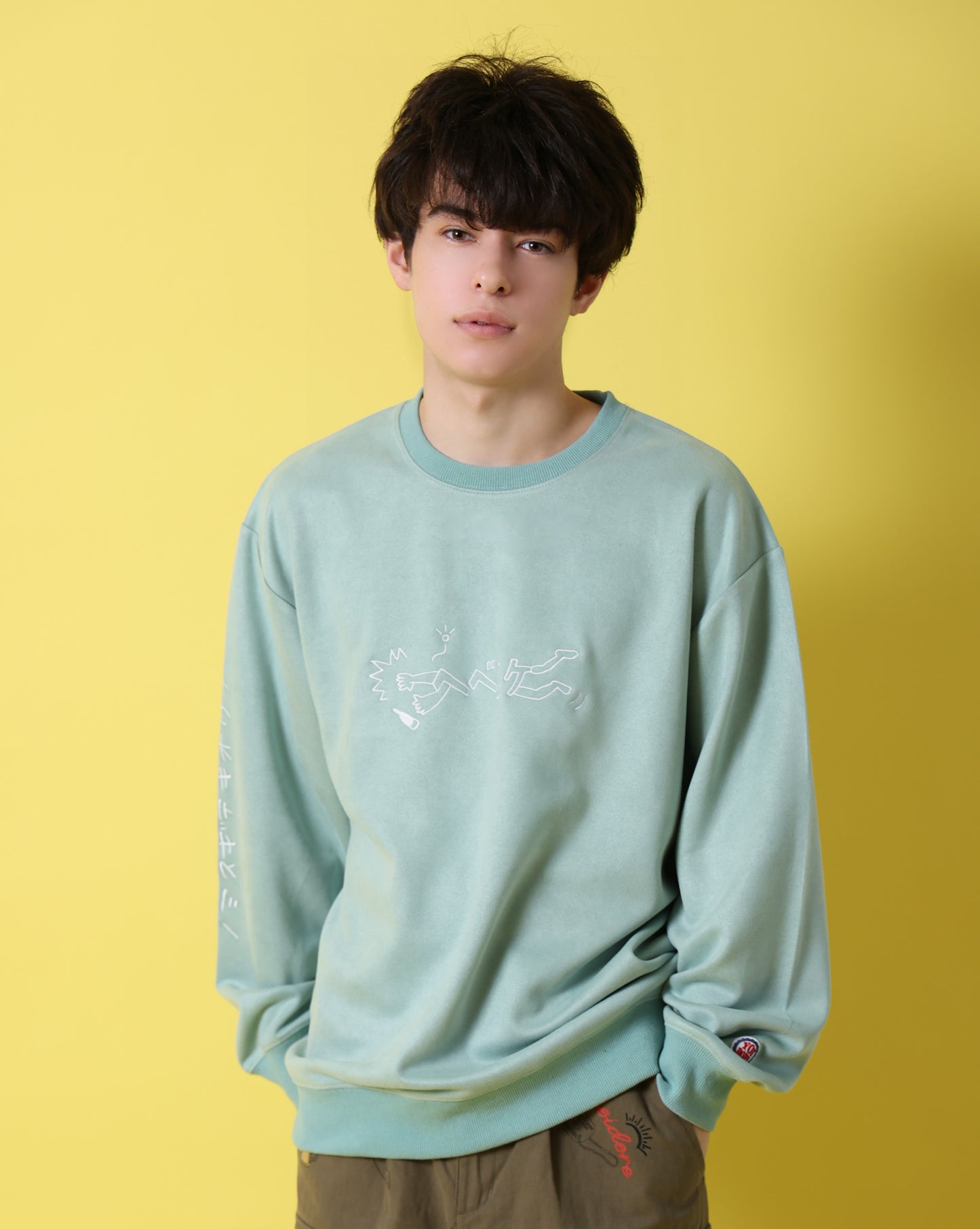 【YOIDORE】 ヘベレケ スエードタッチ クルーネック (816607)