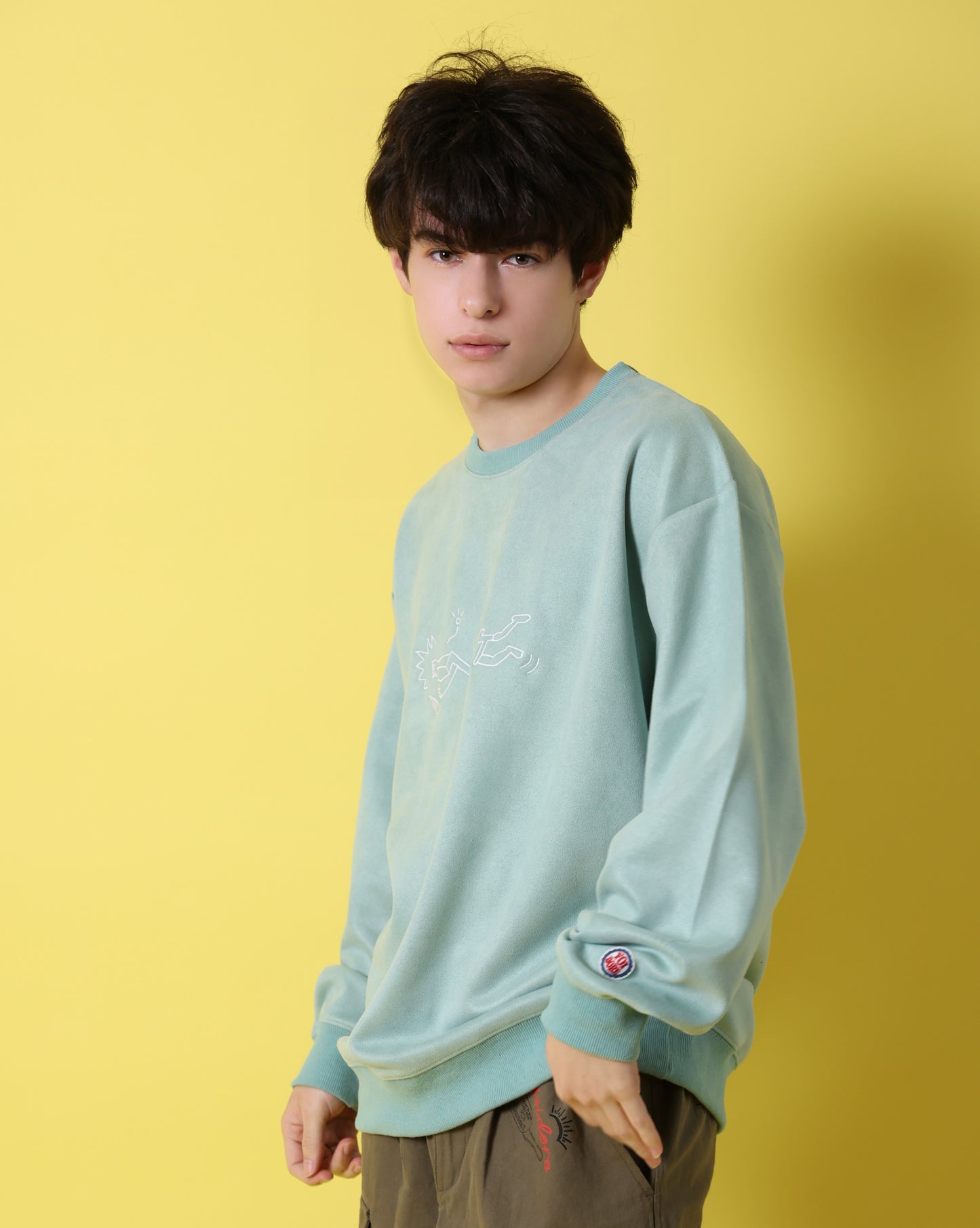 【YOIDORE】 ヘベレケ スエードタッチ クルーネック (816607)