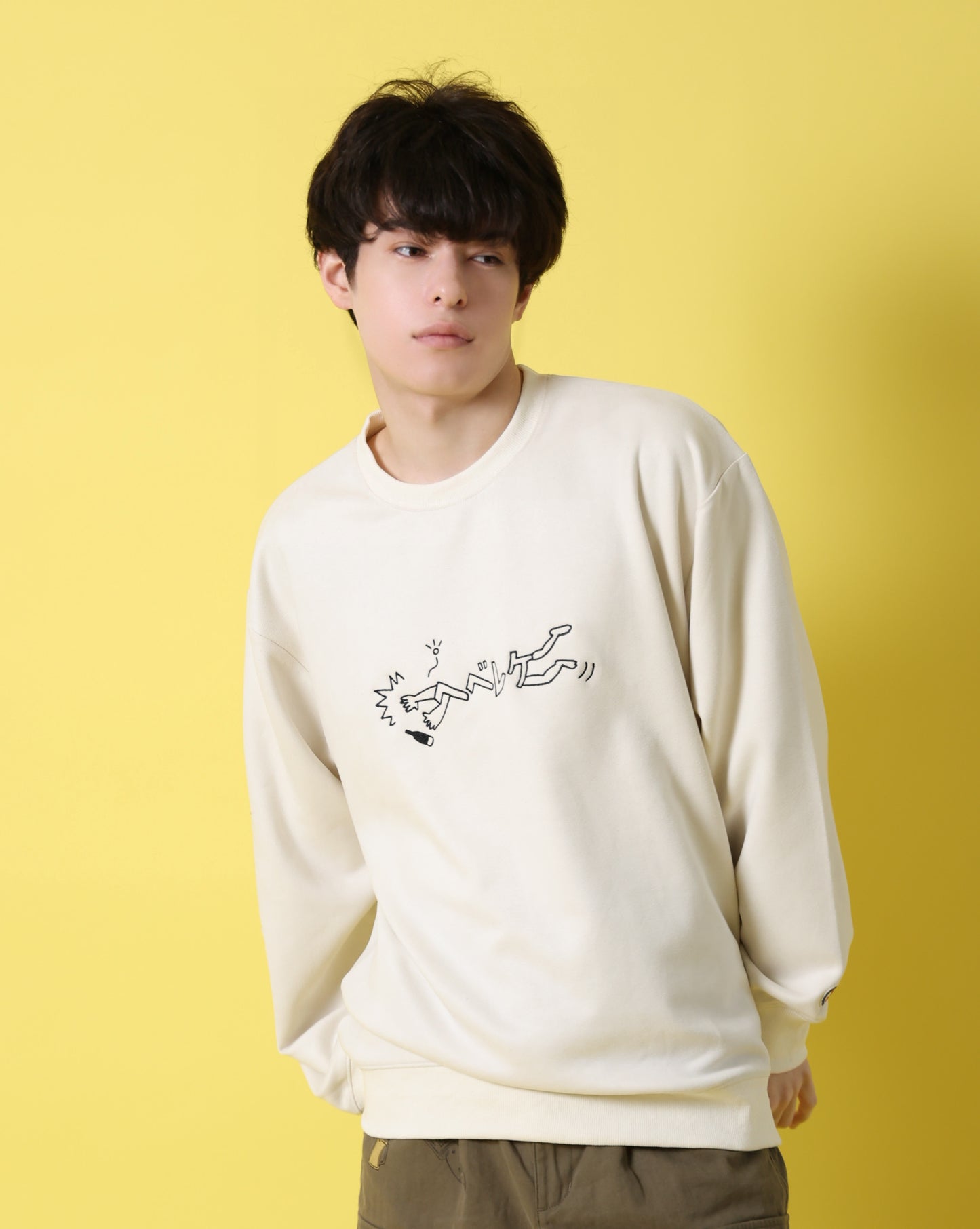 【YOIDORE】 ヘベレケ スエードタッチ クルーネック (816607)