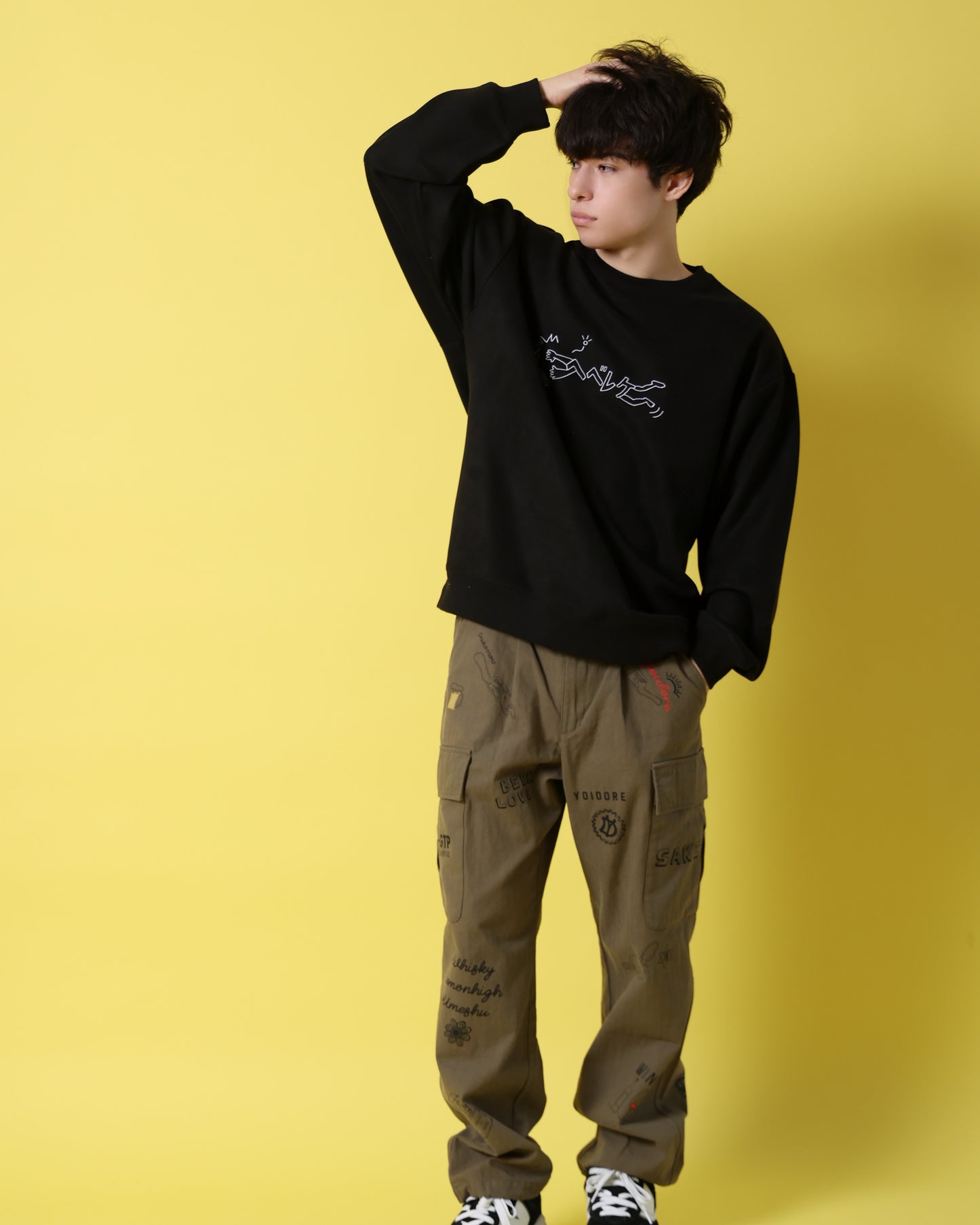 【YOIDORE】 ヘベレケ スエードタッチ クルーネック (816607)