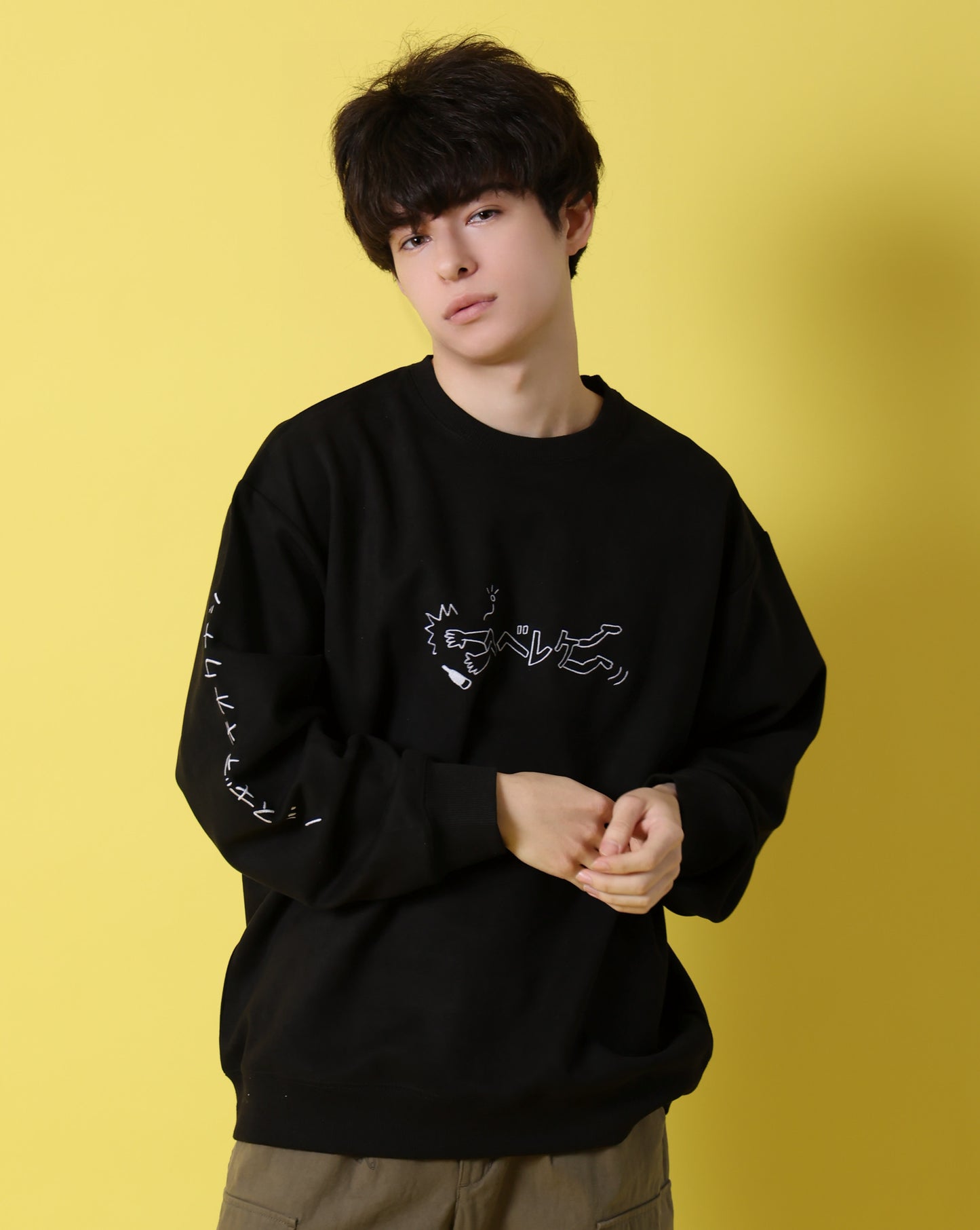 【YOIDORE】 ヘベレケ スエードタッチ クルーネック (816607)