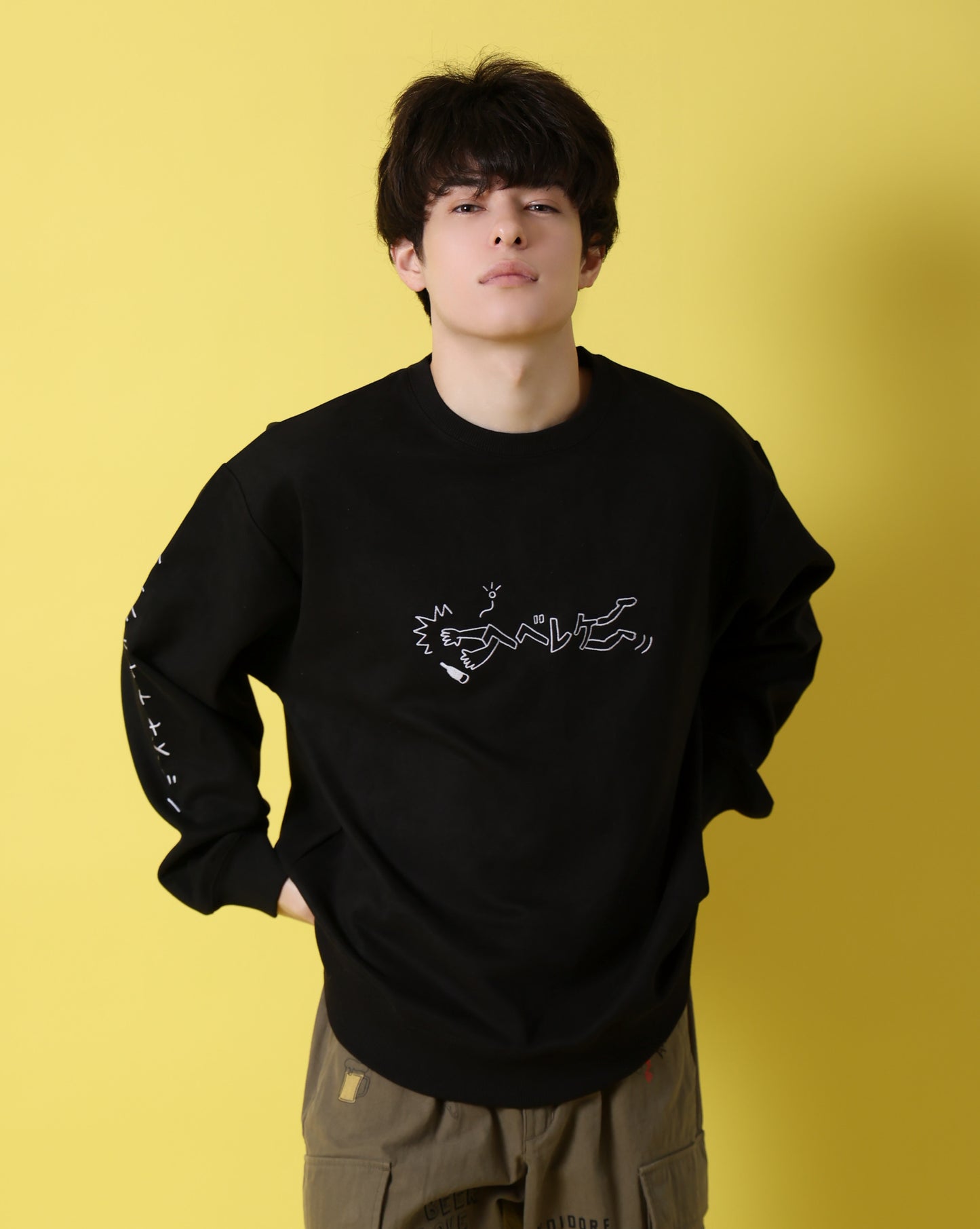 【YOIDORE】 ヘベレケ スエードタッチ クルーネック (816607)