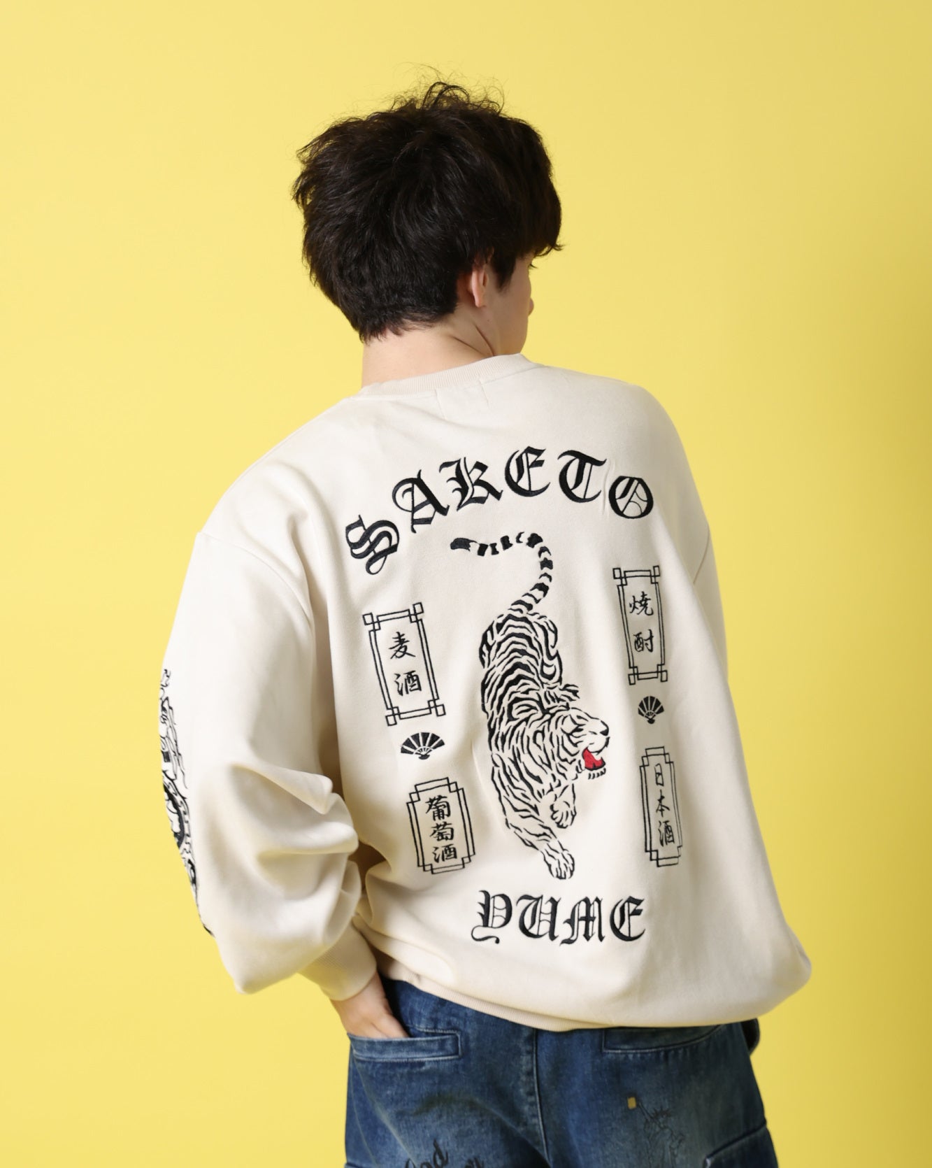 【YOIDORE】 酔虎と酔龍 スエードタッチ クルーネック (816608)