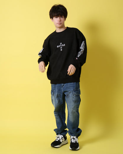 【YOIDORE】 酔虎と酔龍 スエードタッチ クルーネック (816608)