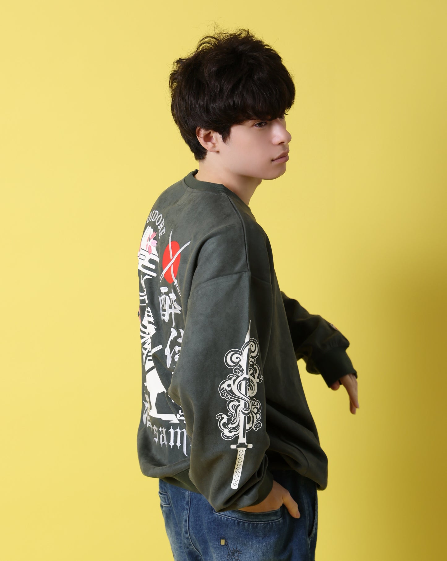 【YOIDORE】 酔い侍 スエードタッチ クルーネック (816605)