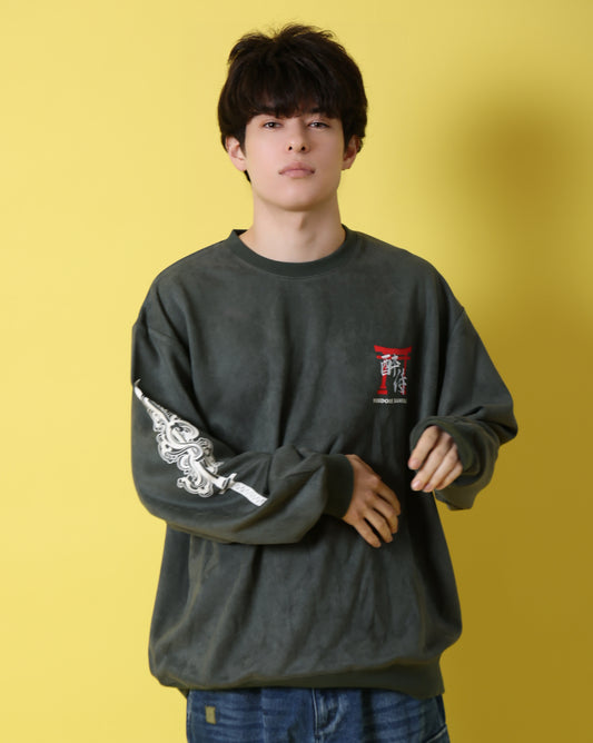 【YOIDORE】 酔い侍 スエードタッチ クルーネック (816605)