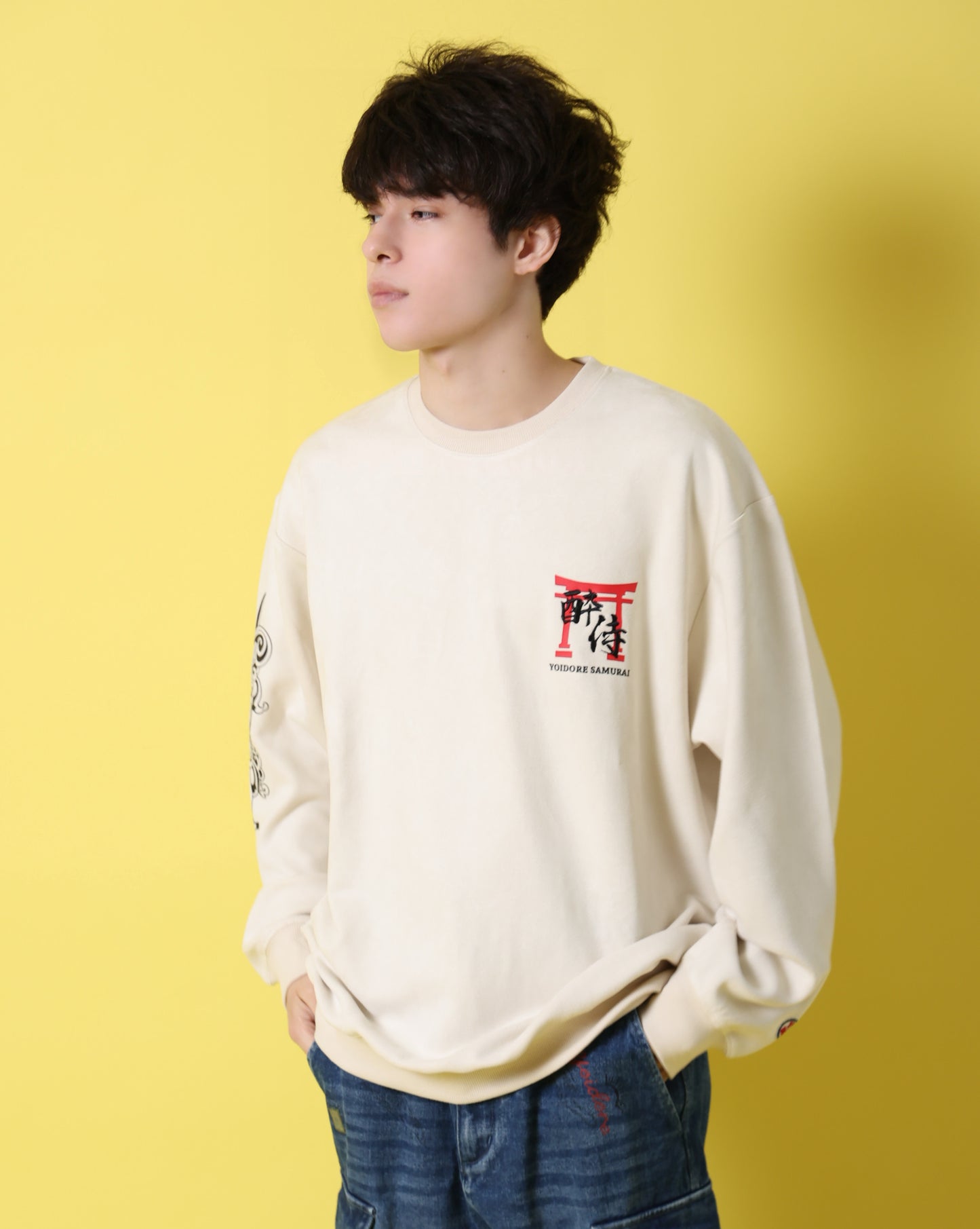 【YOIDORE】 酔い侍 スエードタッチ クルーネック (816605)