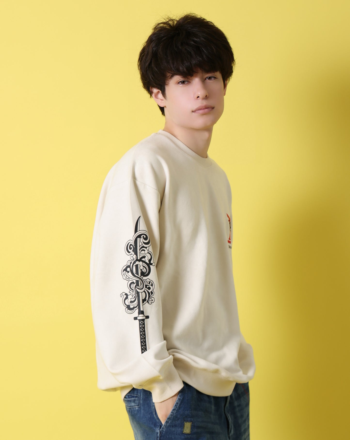 【YOIDORE】 酔い侍 スエードタッチ クルーネック (816605)