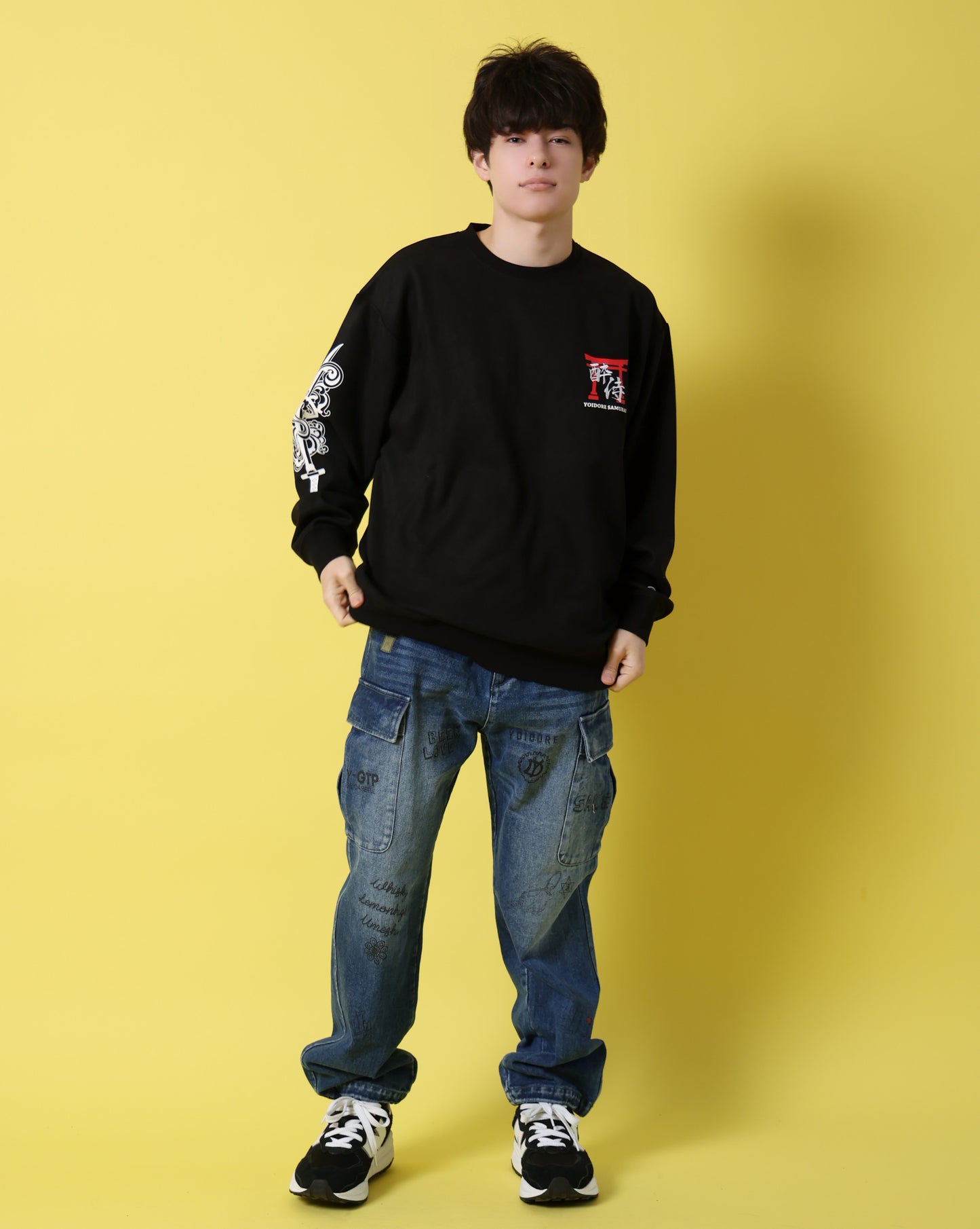 【YOIDORE】 酔い侍 スエードタッチ クルーネック (816605)