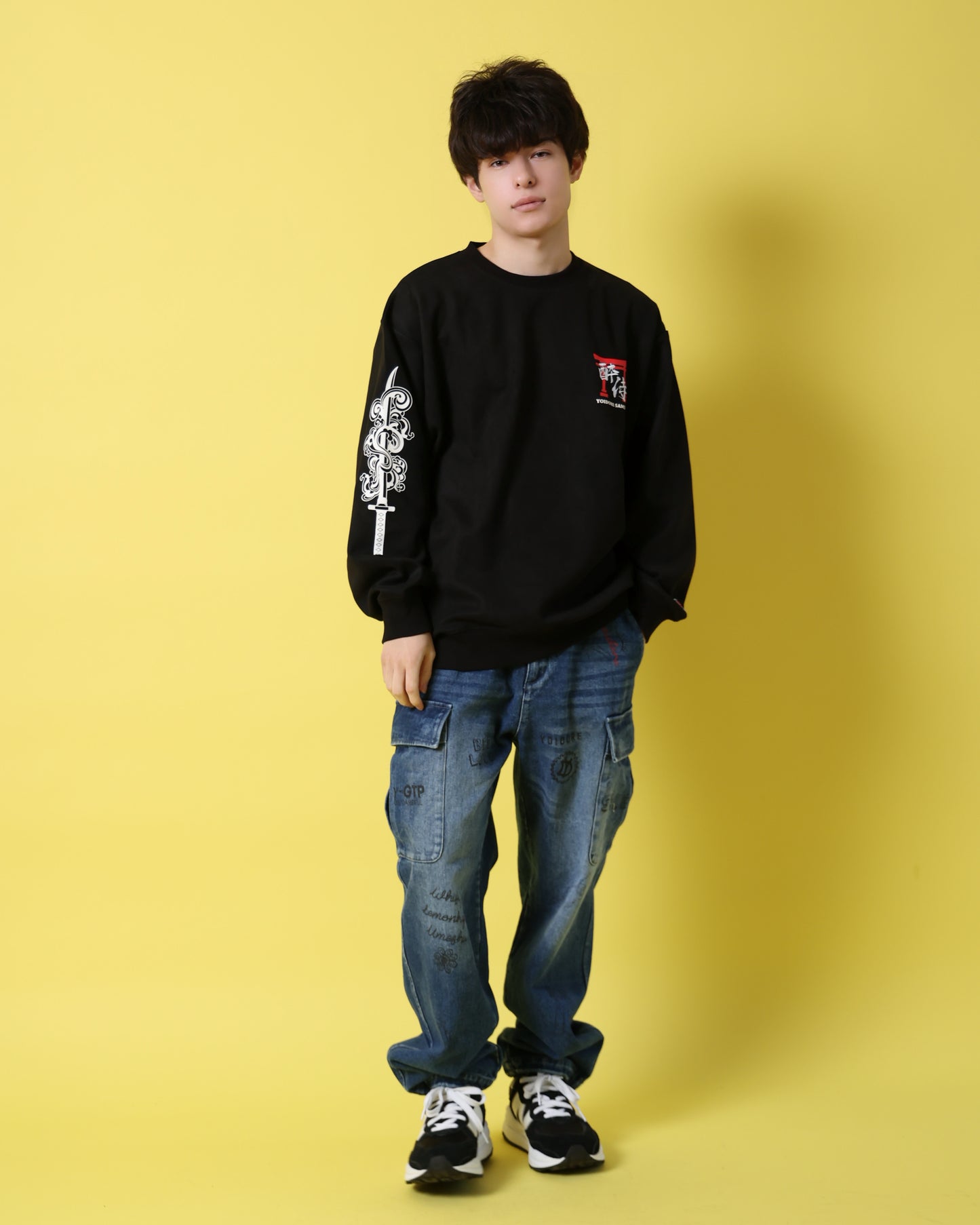 【YOIDORE】 酔い侍 スエードタッチ クルーネック (816605)