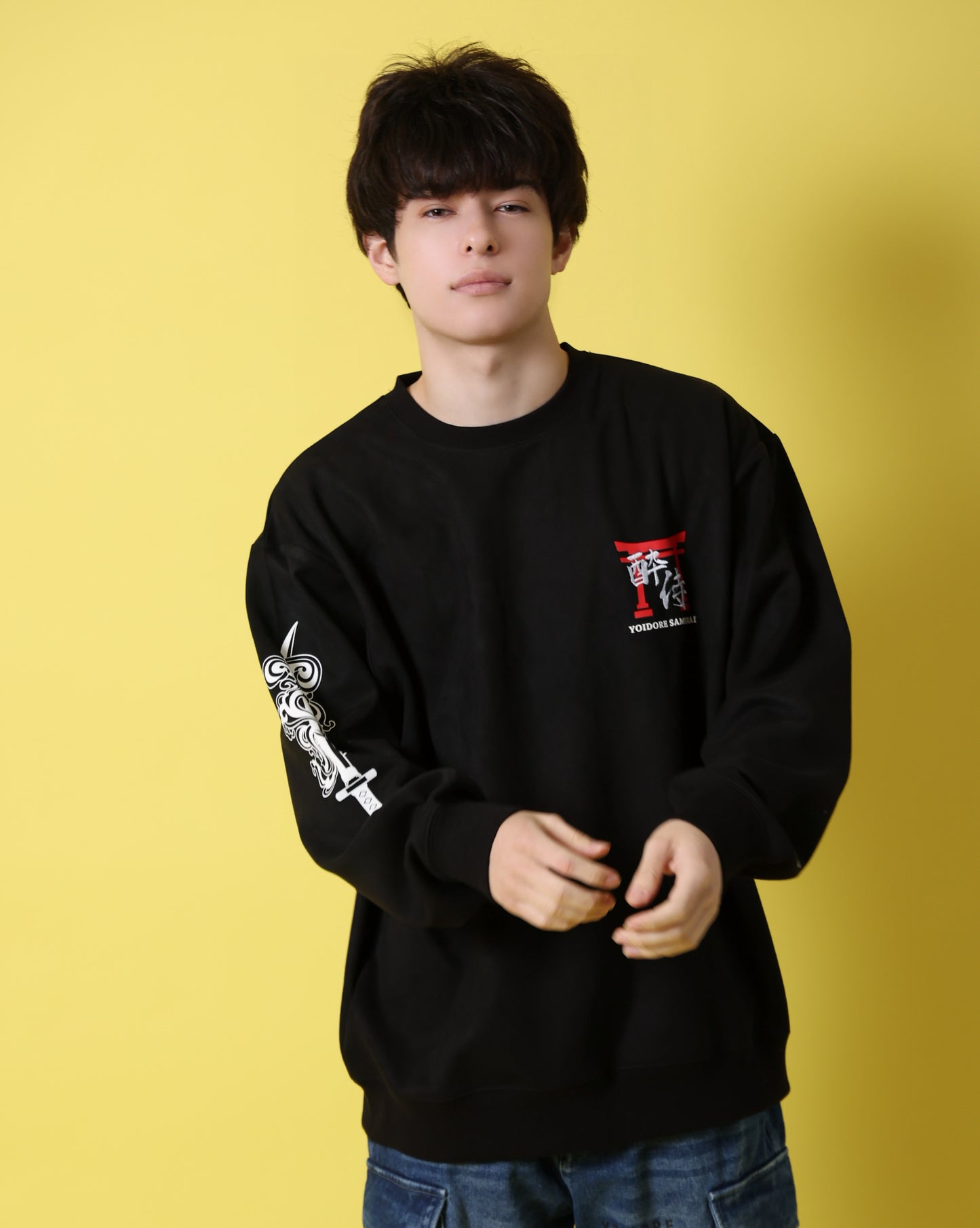 【YOIDORE】 酔い侍 スエードタッチ クルーネック (816605)