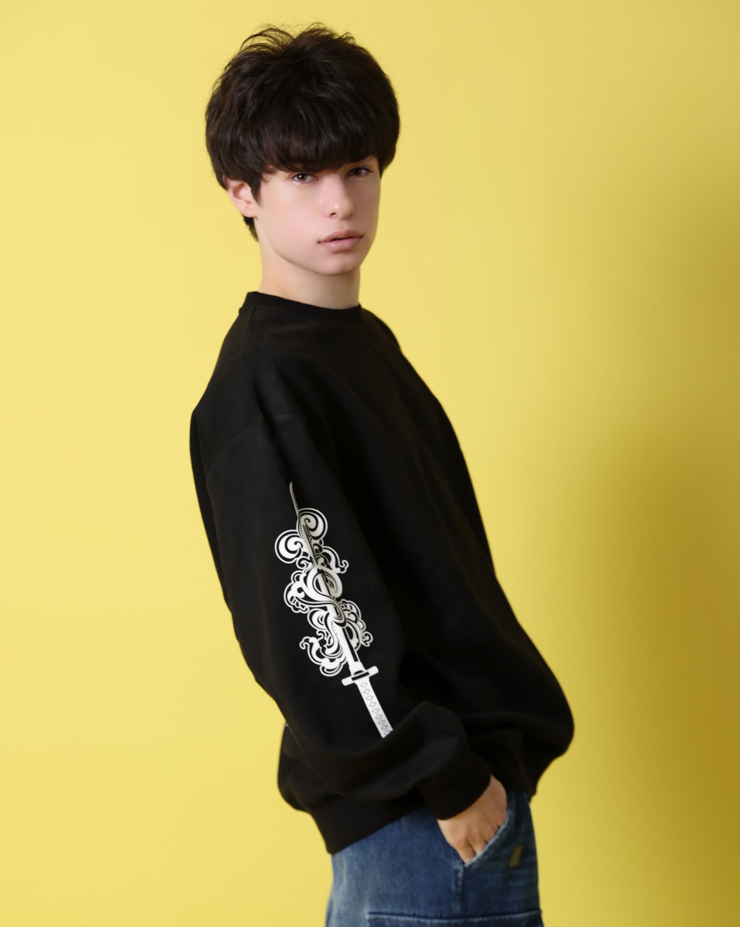 【YOIDORE】 酔い侍 スエードタッチ クルーネック (816605)